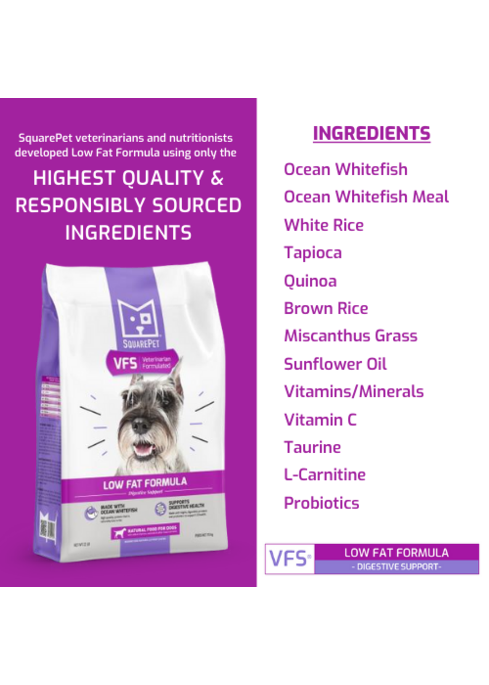 SquarePet SquarePet Dog VFS Low Fat Cod & Whitefish