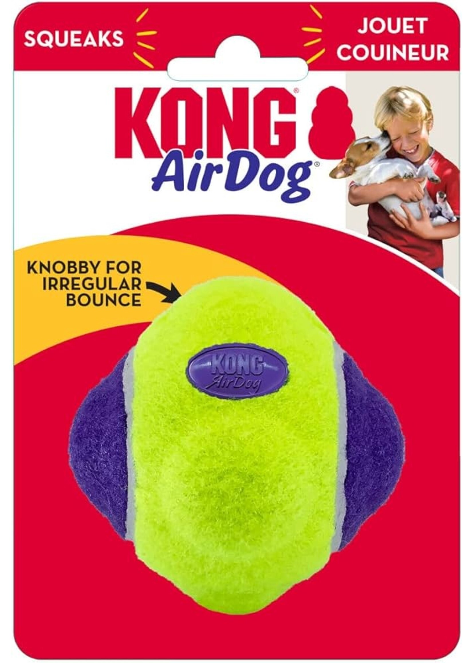 Kong Kong AirDog Squeaker Knobby Ball Dog Toy