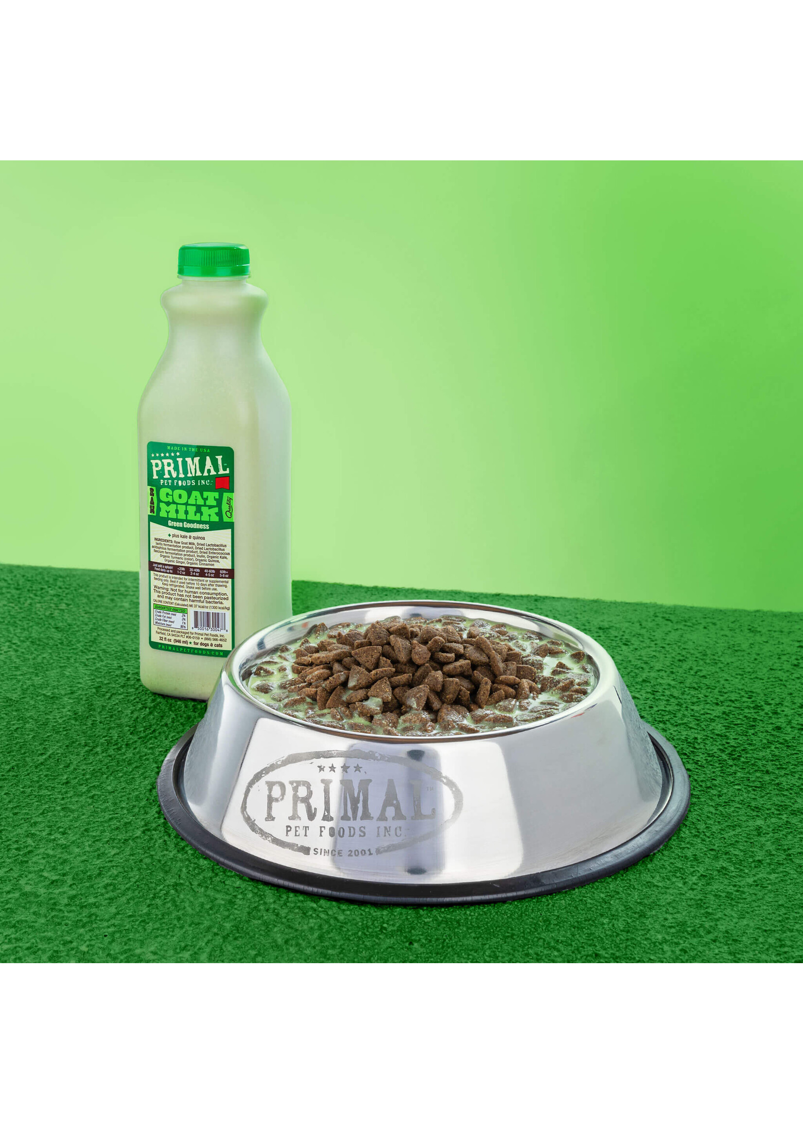 Primal Frozen Raw Goat Milk Green Goodness 32oz