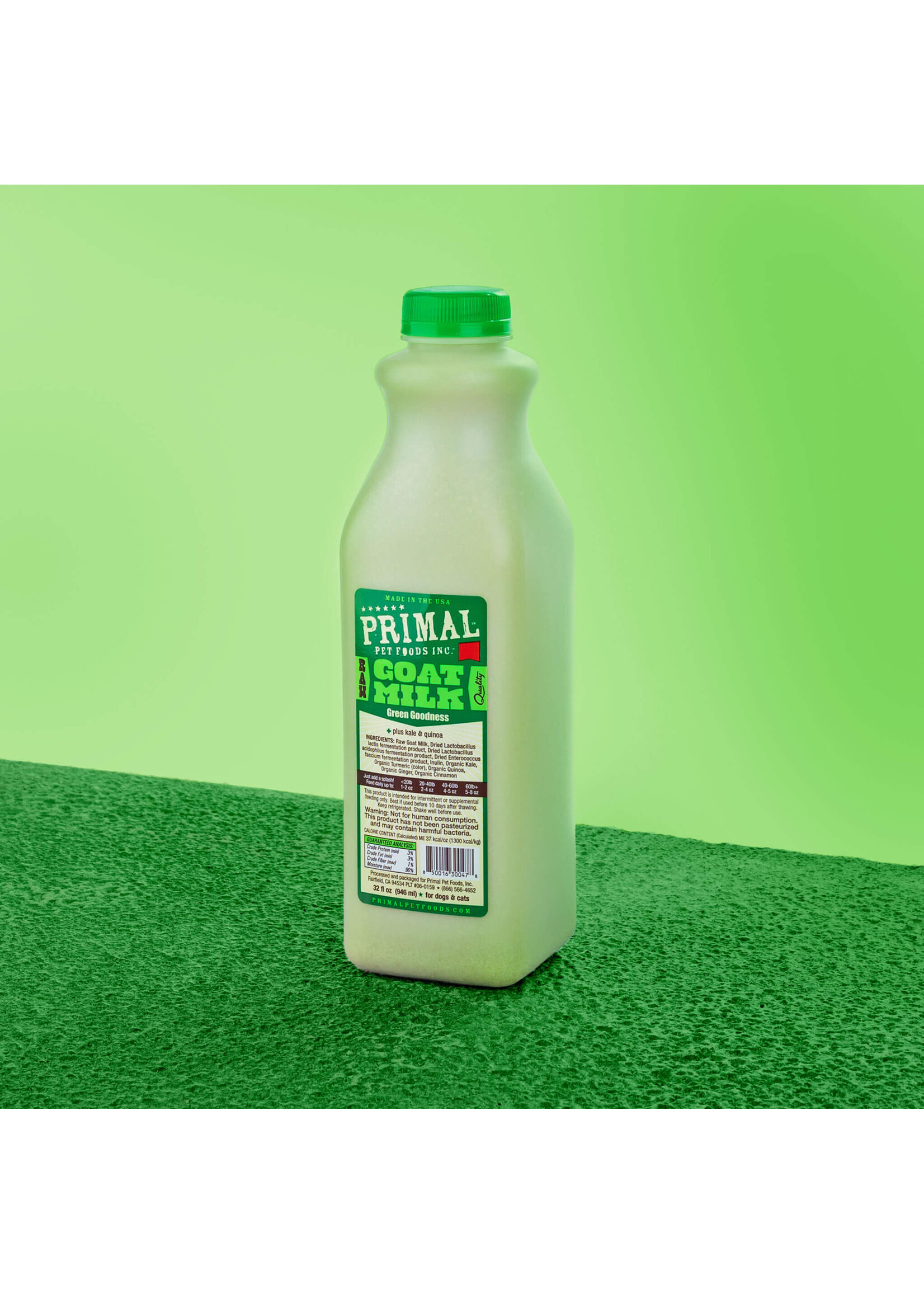Primal Frozen Raw Goat Milk Green Goodness 32oz