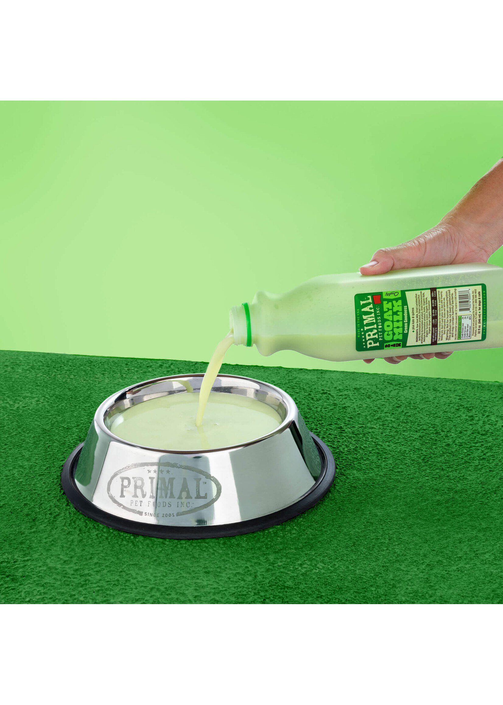 Primal Frozen Raw Goat Milk Green Goodness 32oz