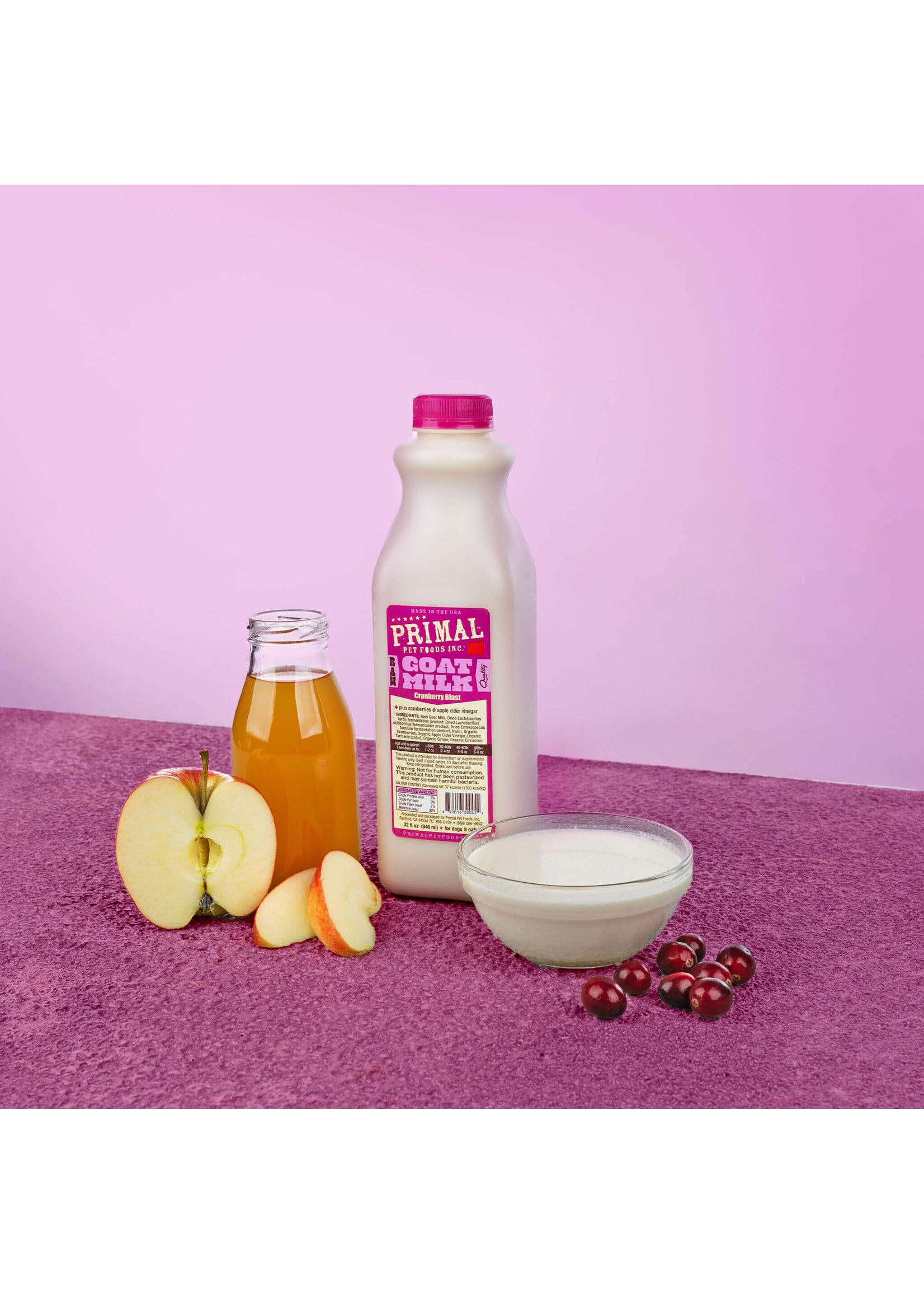 Primal Frozen Raw Goat Milk Cranberry Blast 32oz