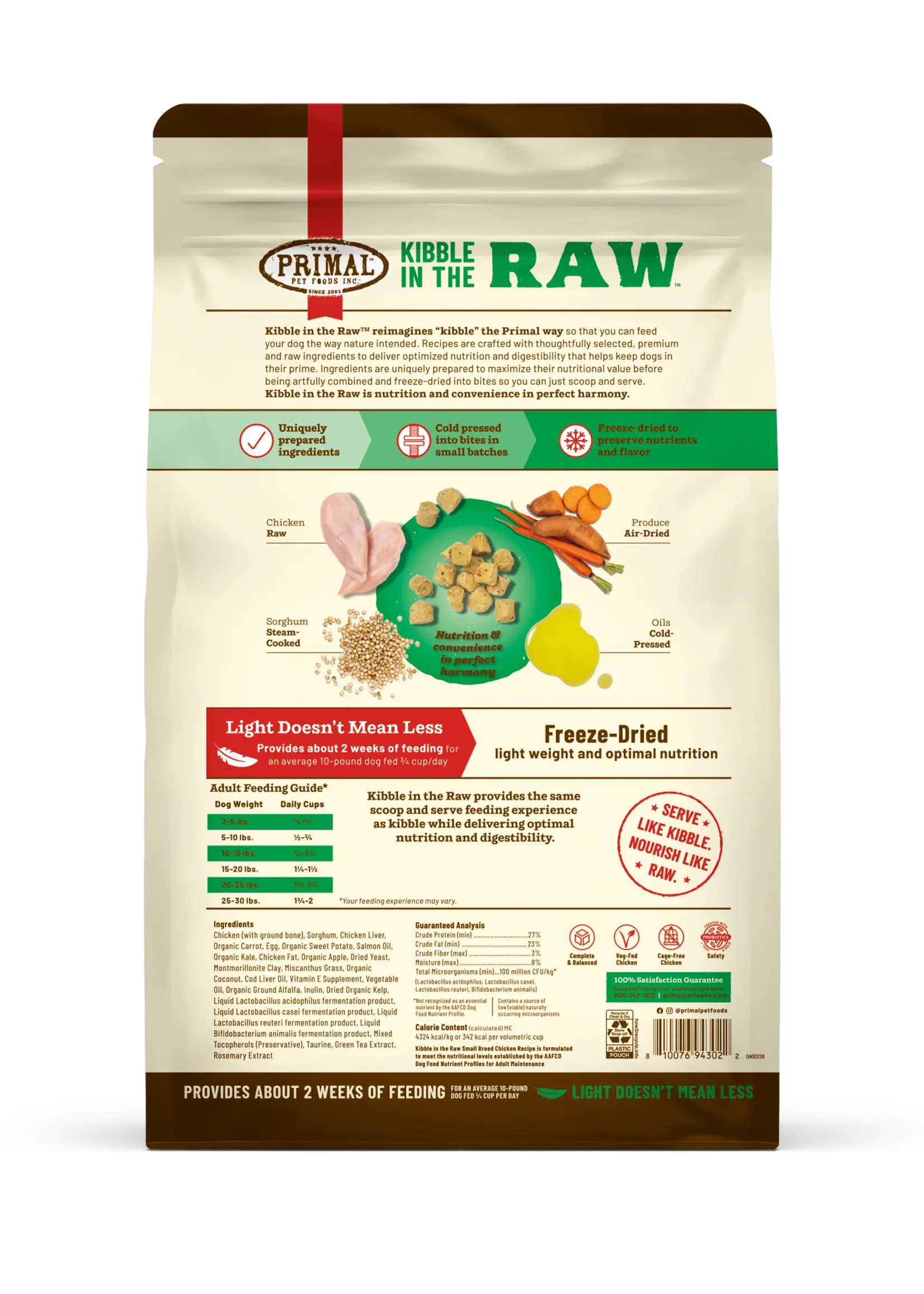 Primal Dog Kibble in the Raw Small Breed