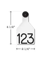 Ritchey Livestock Universal Dual Colored Medium Calf Tags White / Black 25pk