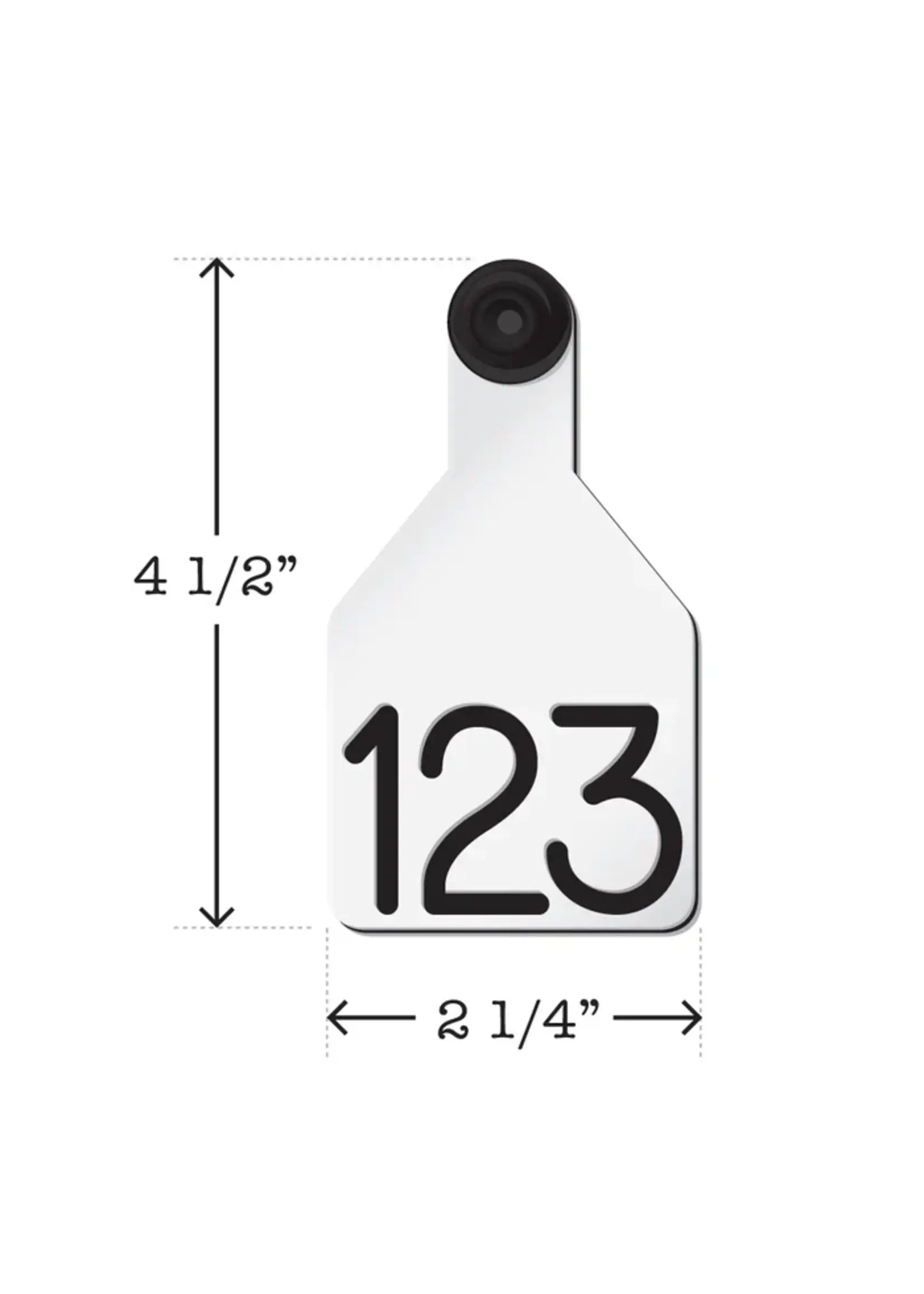 Ritchey Livestock Universal Dual Colored Medium Calf Tags White / Black 25pk