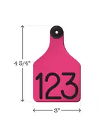 Ritchey Livestock Universal Dual Colored Large Cow Tag Pink / Black 25pk