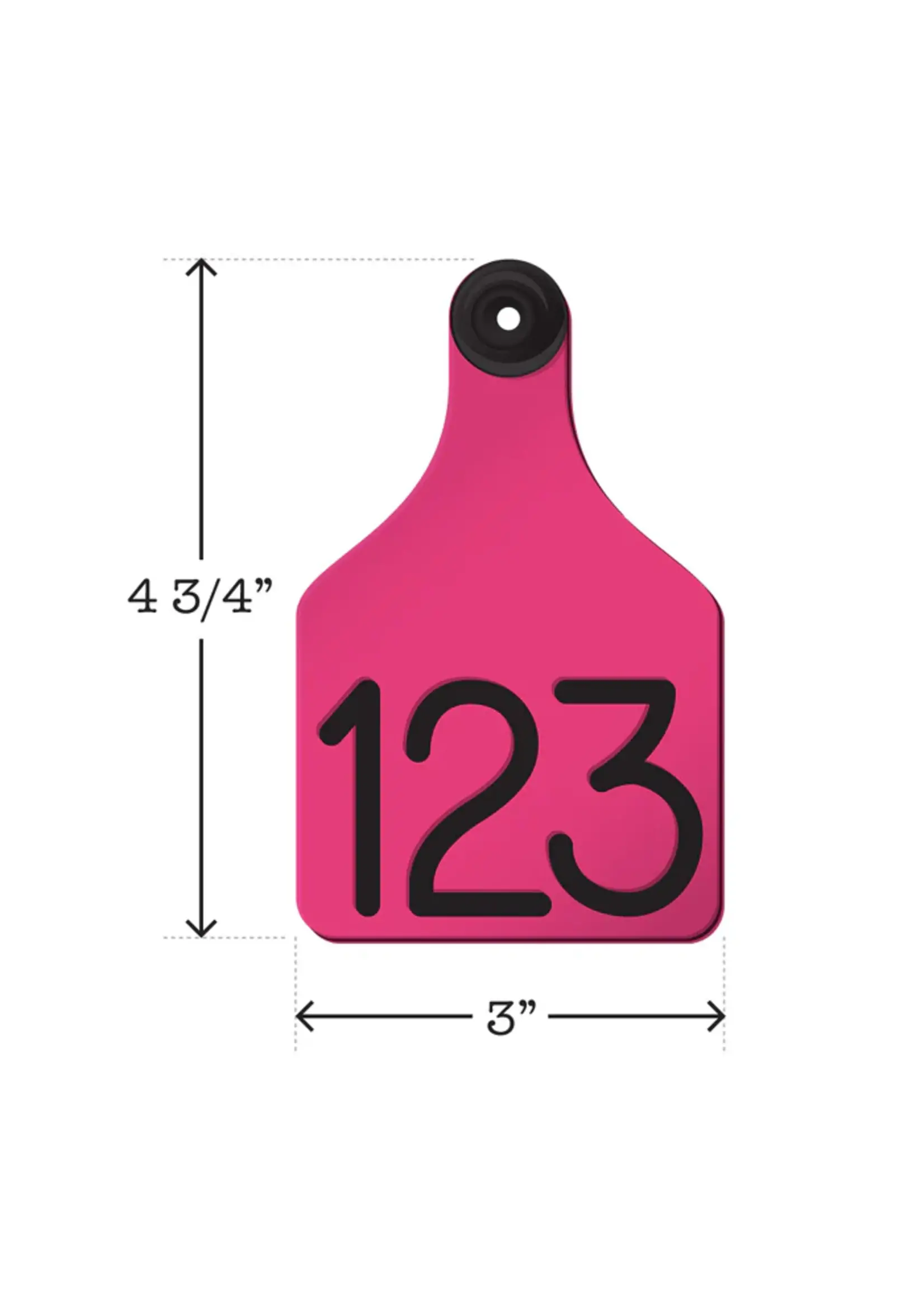 Ritchey Livestock Universal Dual Colored Large Cow Tag Pink / Black 25pk