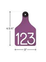 Ritchey Livestock Universal Dual Colored Large Cow Tag Purple / White 25pk