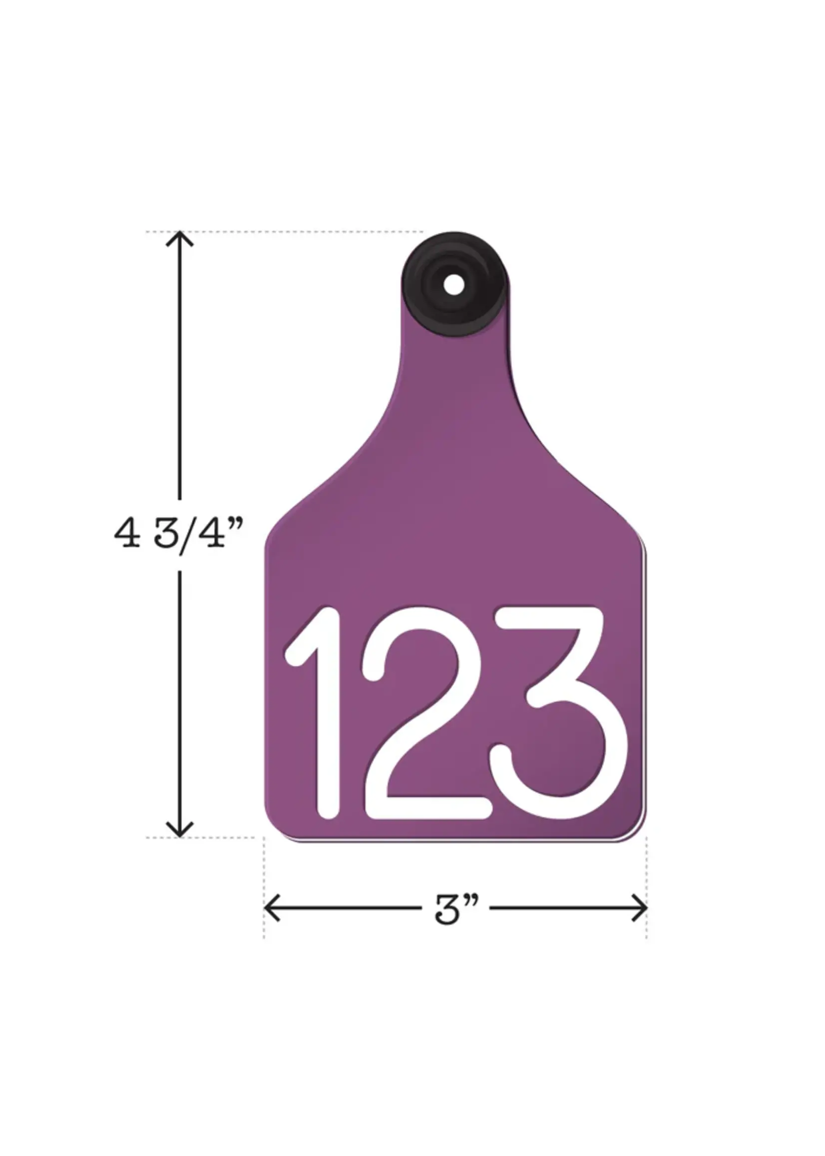 Ritchey Livestock Universal Dual Colored Large Cow Tag Purple / White 25pk