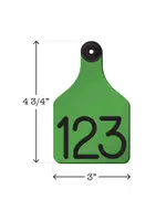 Ritchey Livestock Universal Dual Colored Large Cow Tag Light Green / Black 25pk