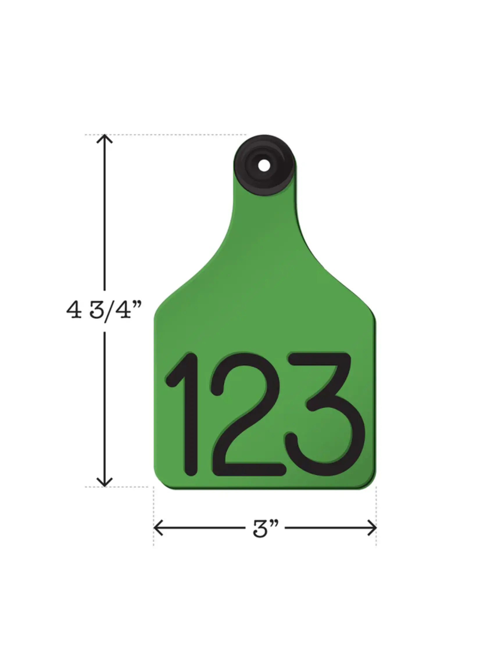 Ritchey Livestock Universal Dual Colored Large Cow Tag Light Green / Black 25pk