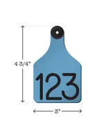 Ritchey Livestock Universal Dual Colored Large Cow Tag Light Blue / Black 25pk