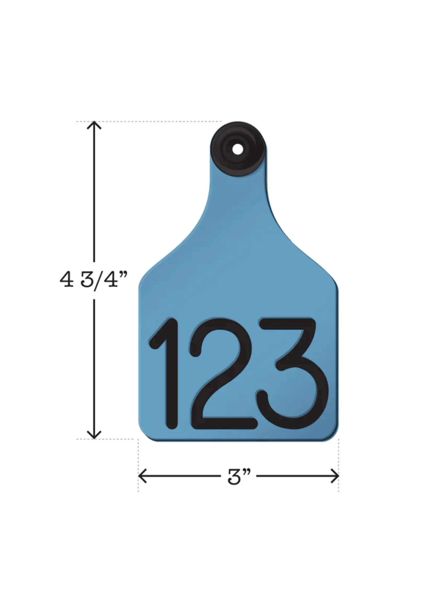 Ritchey Livestock Universal Dual Colored Large Cow Tag Light Blue / Black 25pk