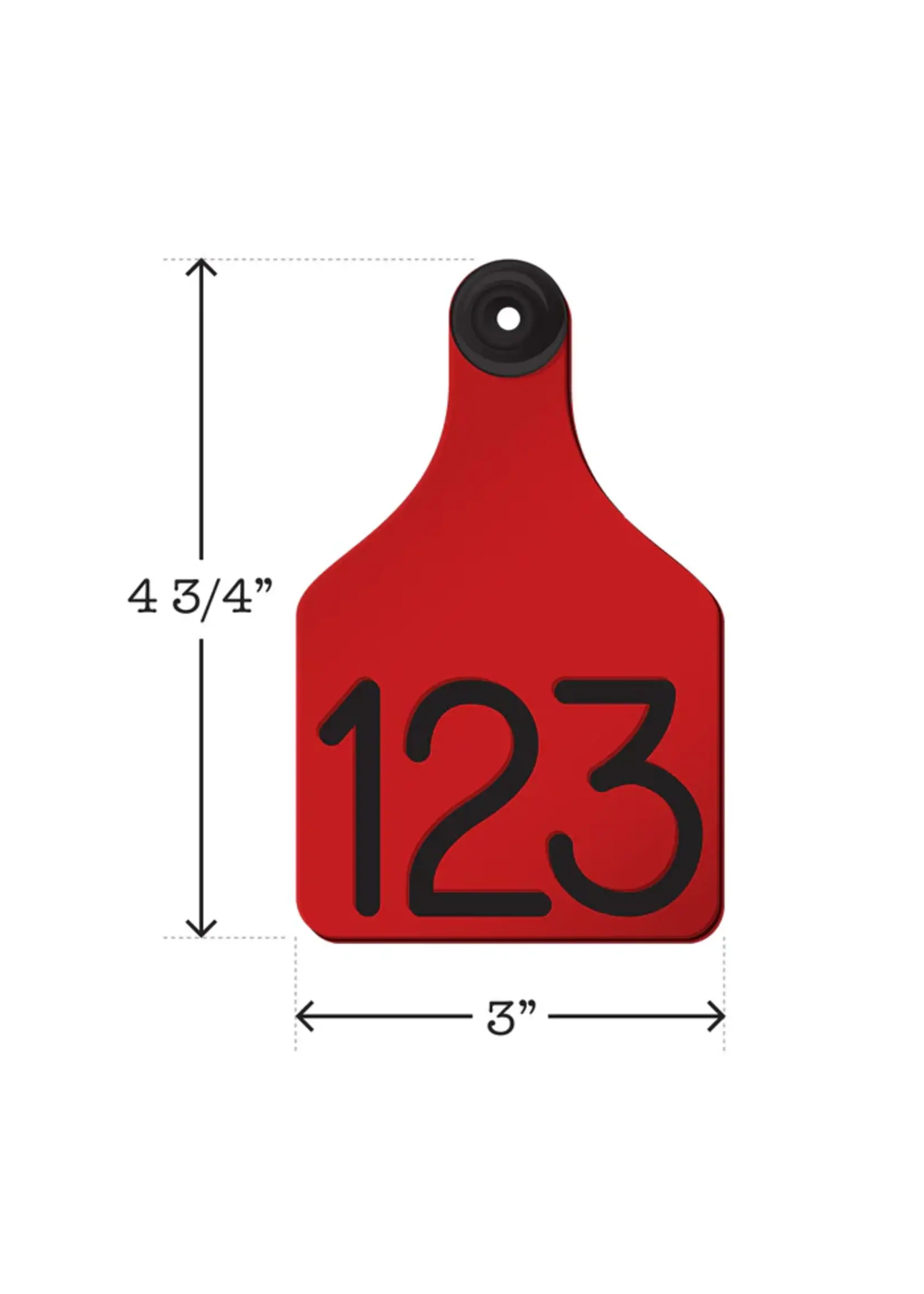 Ritchey Livestock Universal Dual Colored Large Cow Tag Red / Black 25pk