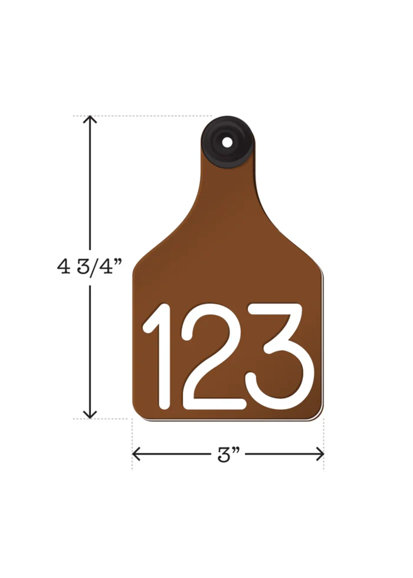 Ritchey Livestock Universal Dual Colored Large Cow Tag Brown / White 25pk