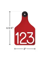 Ritchey Livestock Universal Dual Colored Large Cow Tag Red / White 25pk