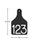 Ritchey Livestock Universal Dual Colored Large Cow Tag Black / White 25pk