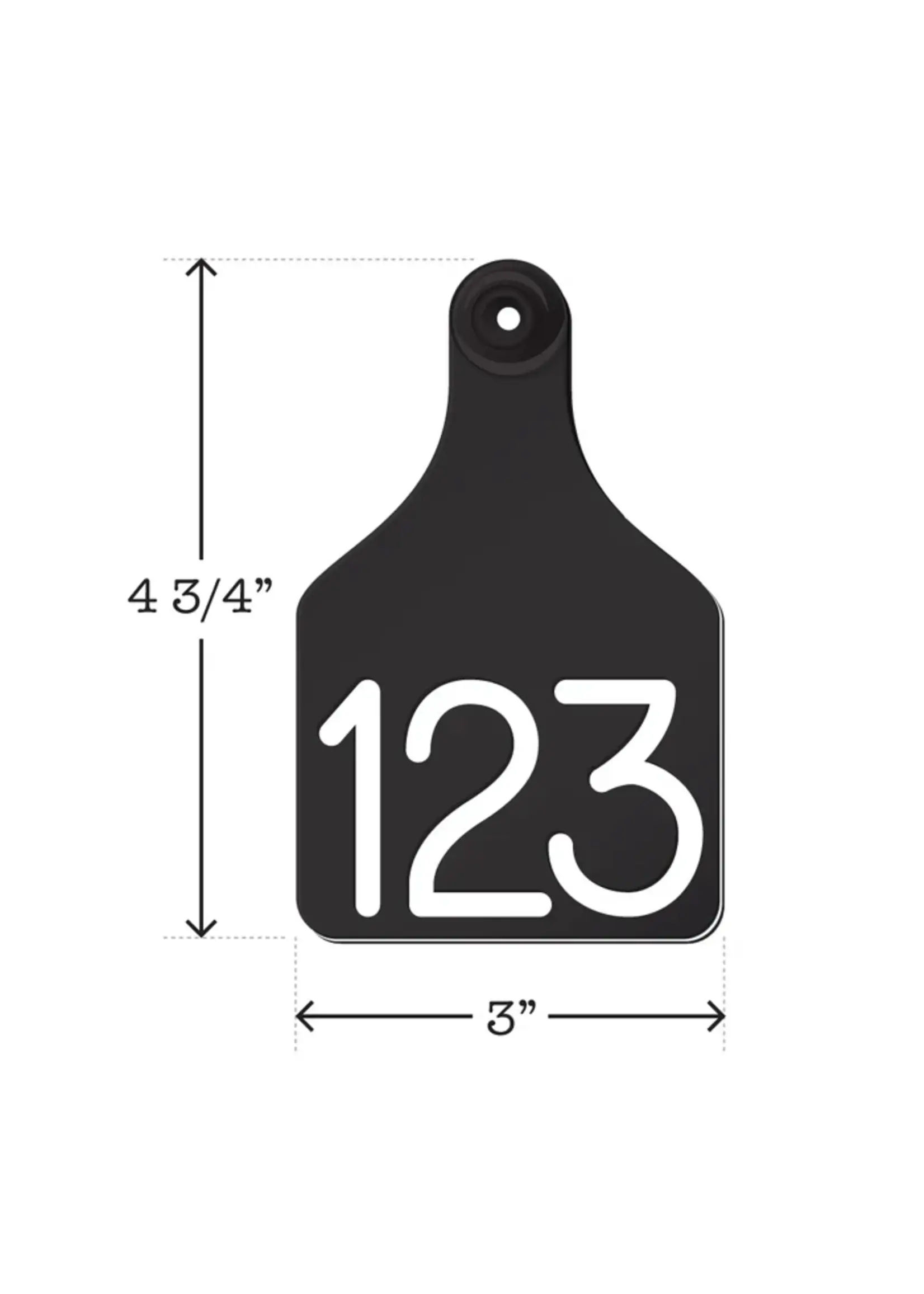 Ritchey Livestock Universal Dual Colored Large Cow Tag Black / White 25pk