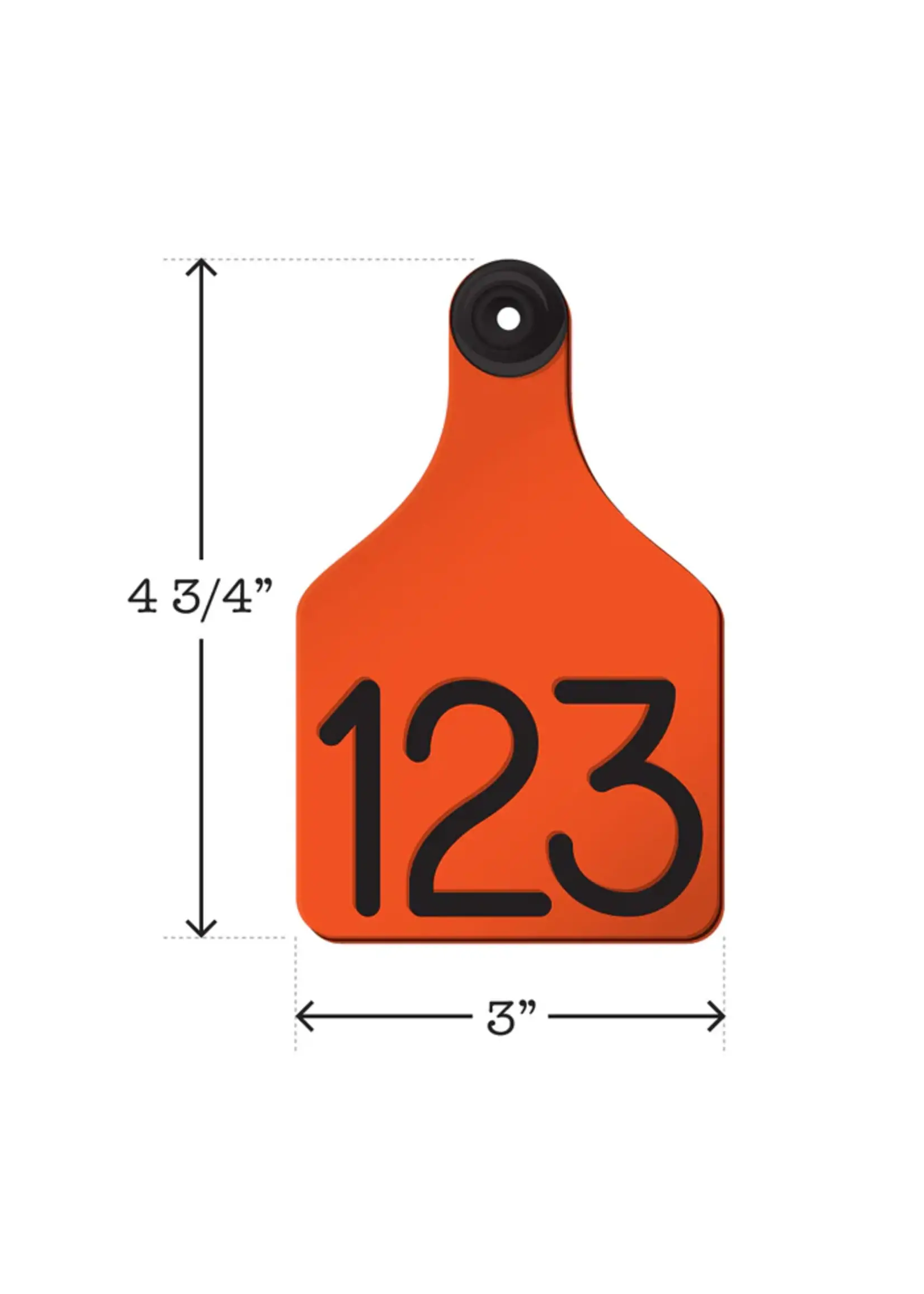 Ritchey Livestock Universal Dual Colored Large Cow Tag Orange / Black 25pk