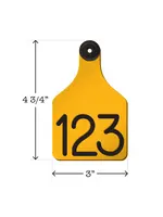 Ritchey Livestock Univeral Dual Colored Large Cow Tag Yellow / Black 25pk
