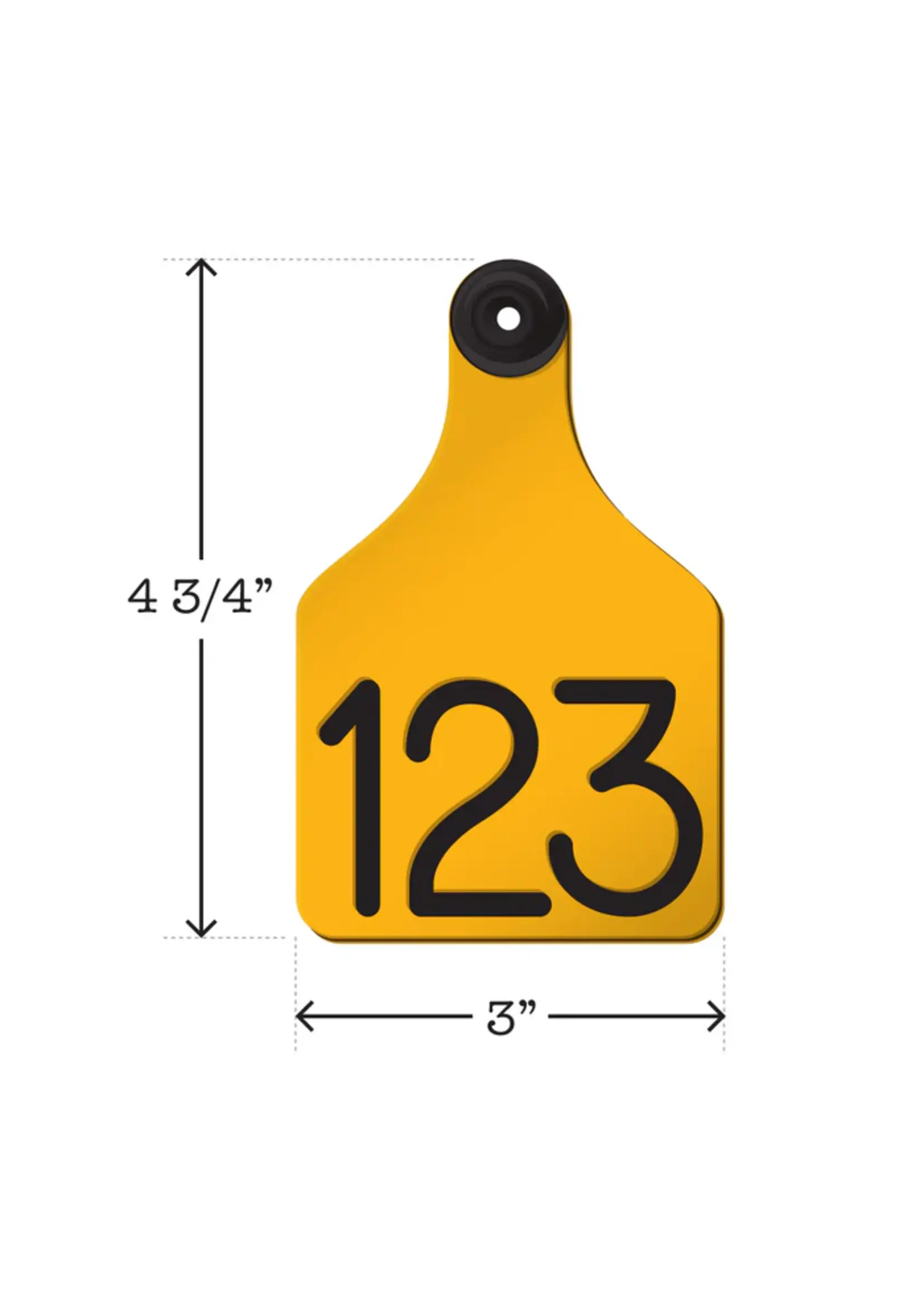 Ritchey Livestock Univeral Dual Colored Large Cow Tag Yellow / Black 25pk