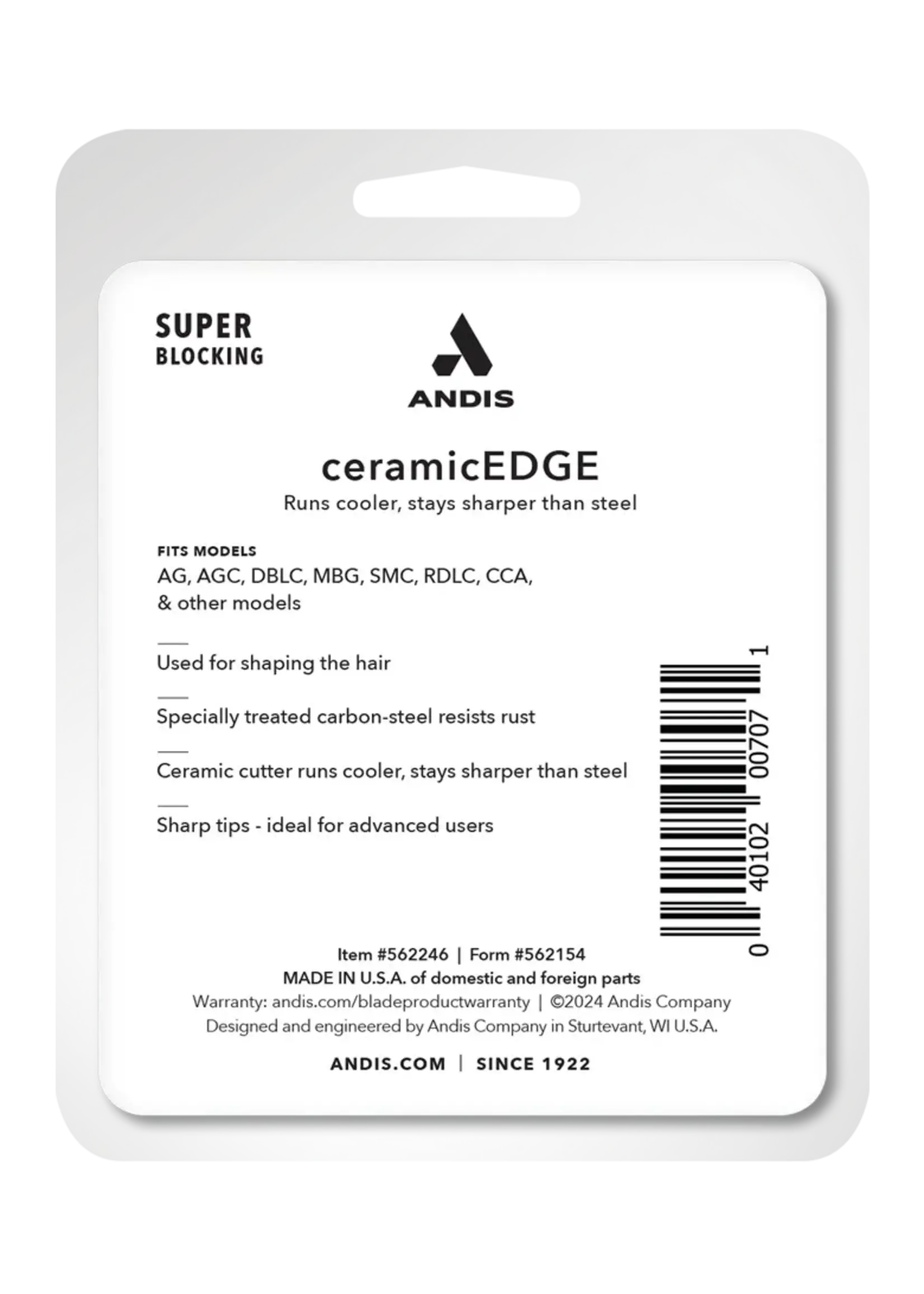 Andis Andis Ceramic Edge Blade Super Blocking