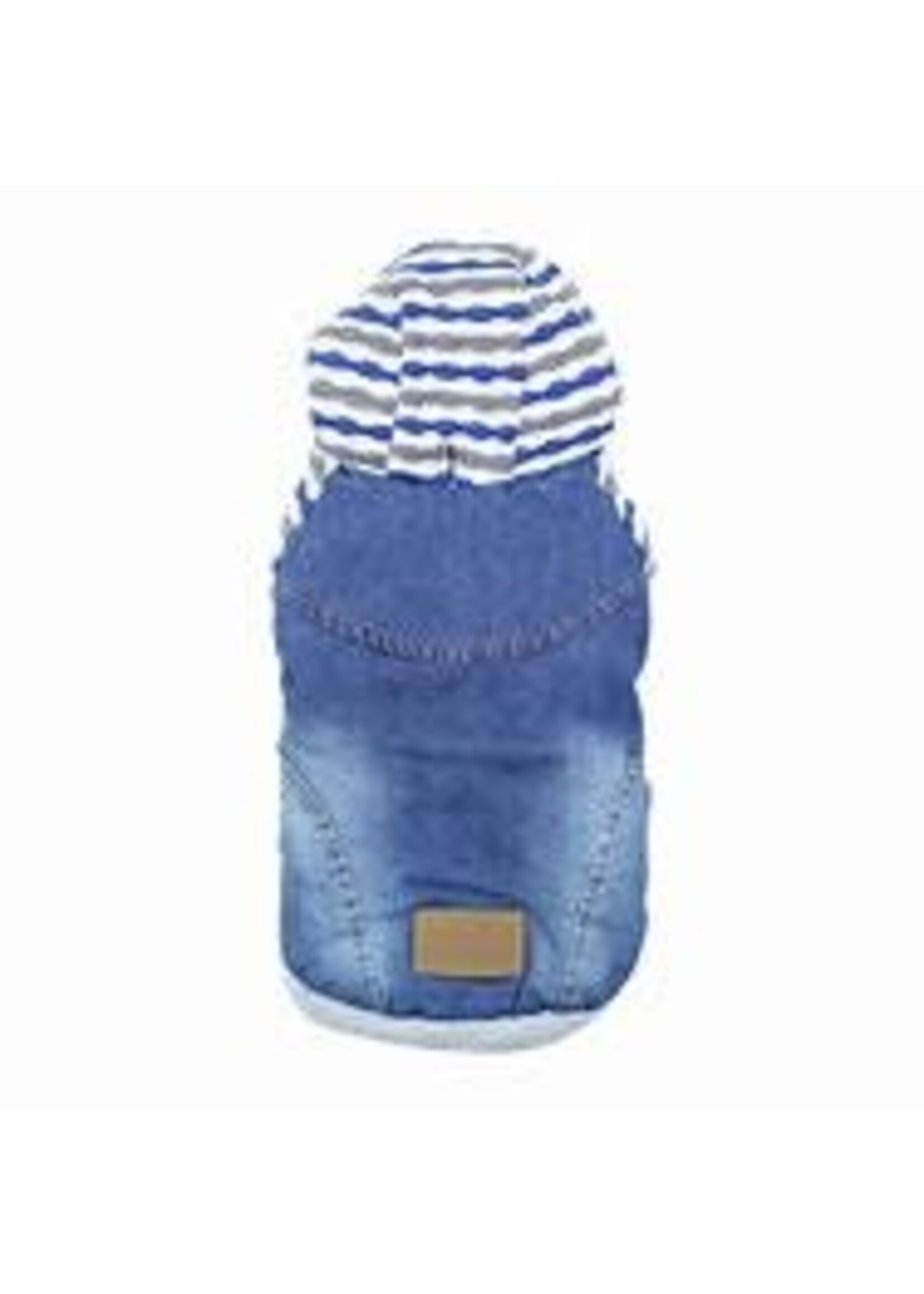 Parisian Pet Parisian Pet Denhim Striped Hoodie Blue
