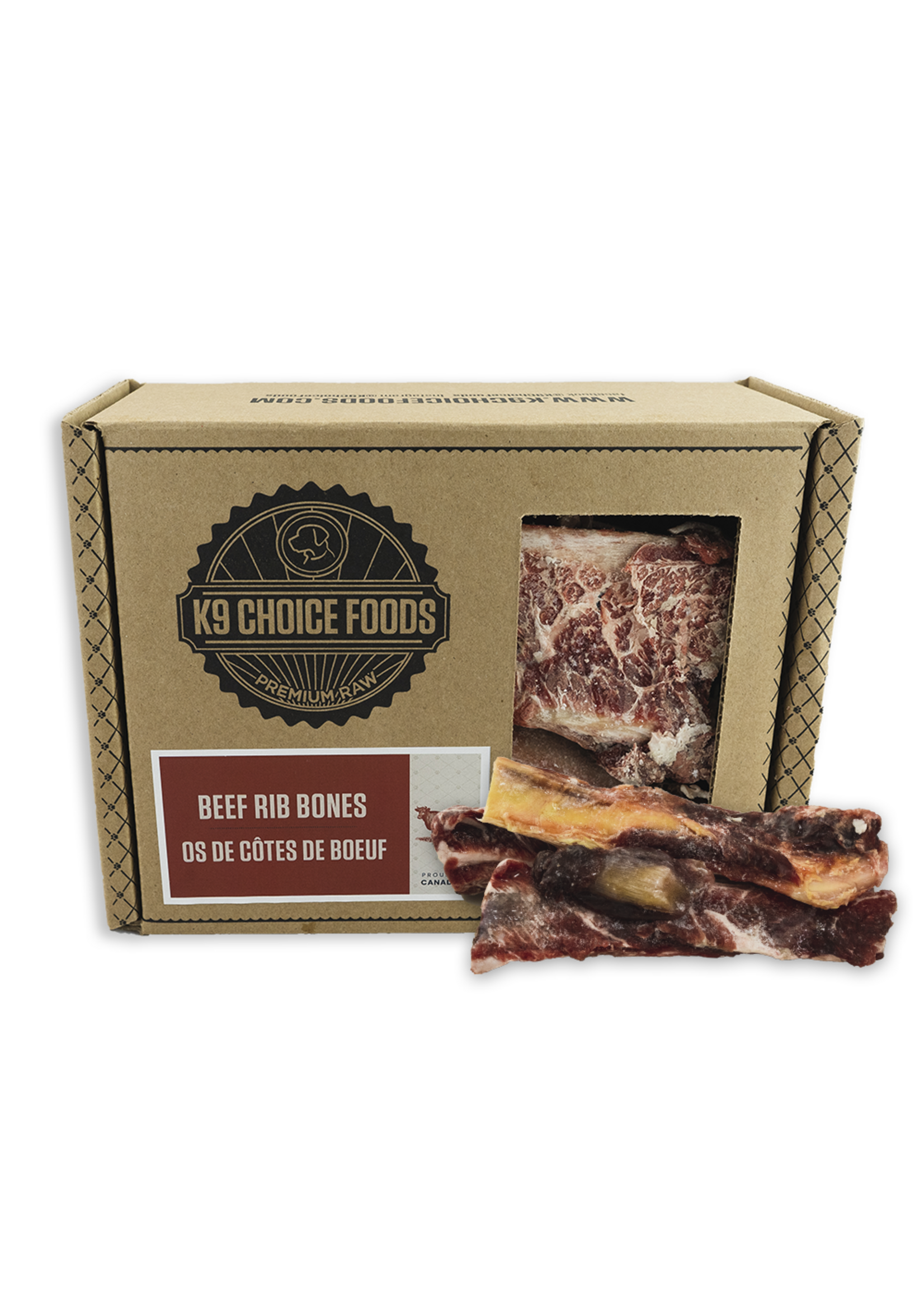 K9 Choice Foods K9 Choice Grass Fed Beef Rib Bones 3lb