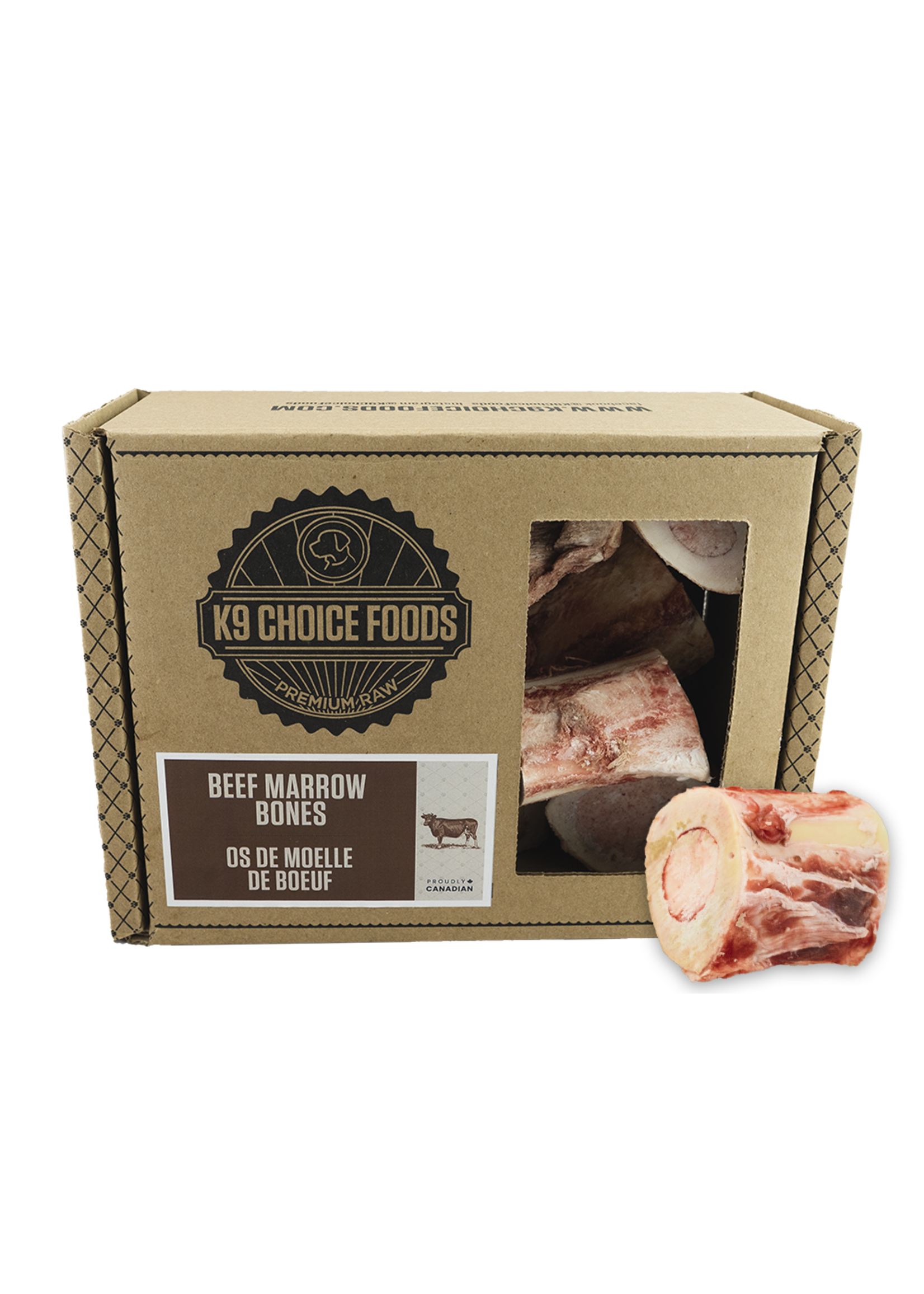 K9 Choice Foods K9 Choice Grass Fed Beef Marrow Bones 3lb