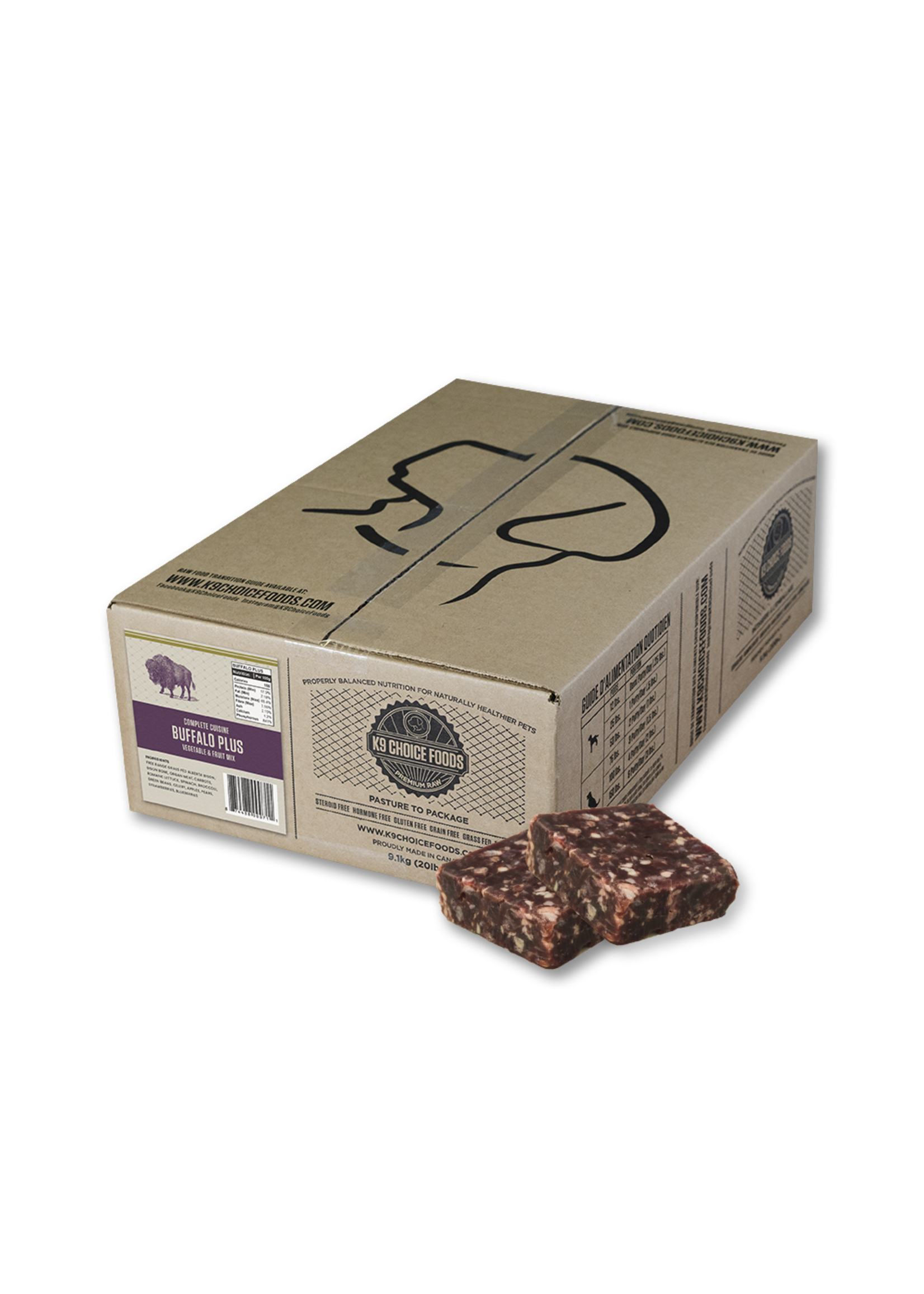 K9 Choice Foods K9 Choice Buffalo Plus 20lb