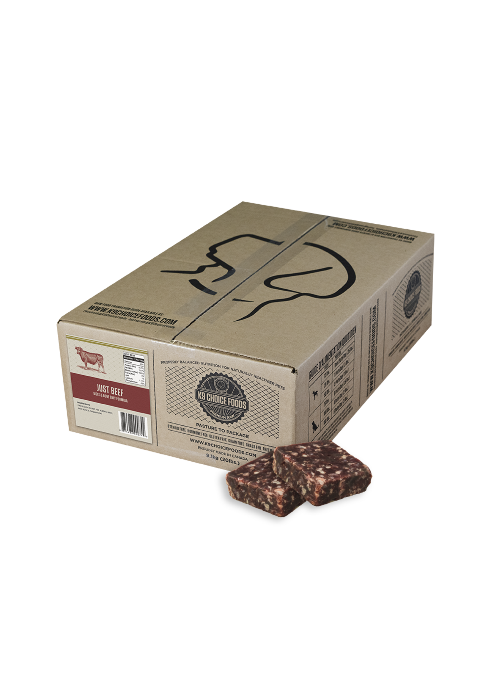 K9 Choice Foods K9 Choice Just Beef 20lb