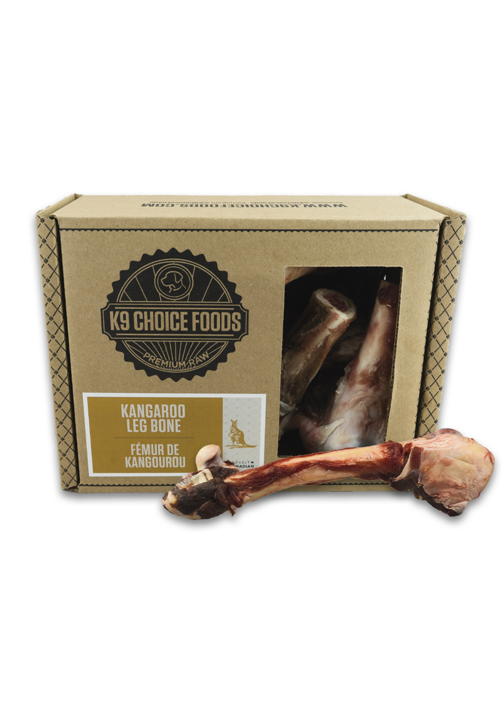 K9 Choice Foods K9 Choice Wild Kangaroo Leg Bones 6pack