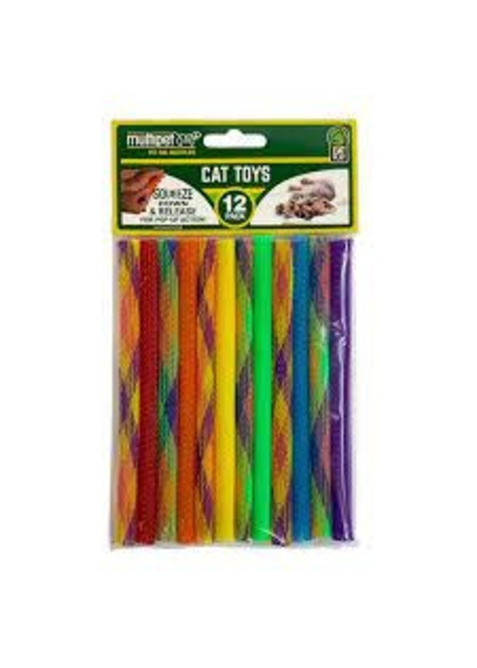 Multipet Multipet Kitty Straws 12pack 7"