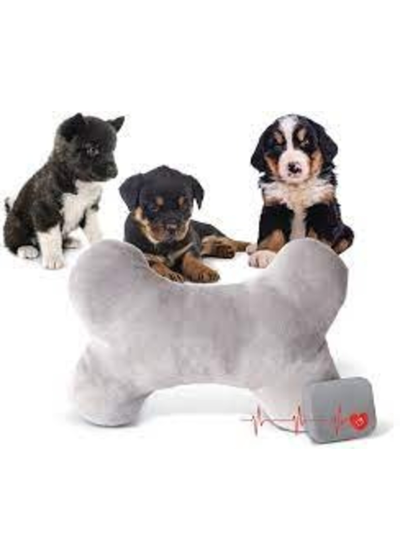 K&H Pet Products K&H Heartbeat Pillow Bone Gray Medium 10in