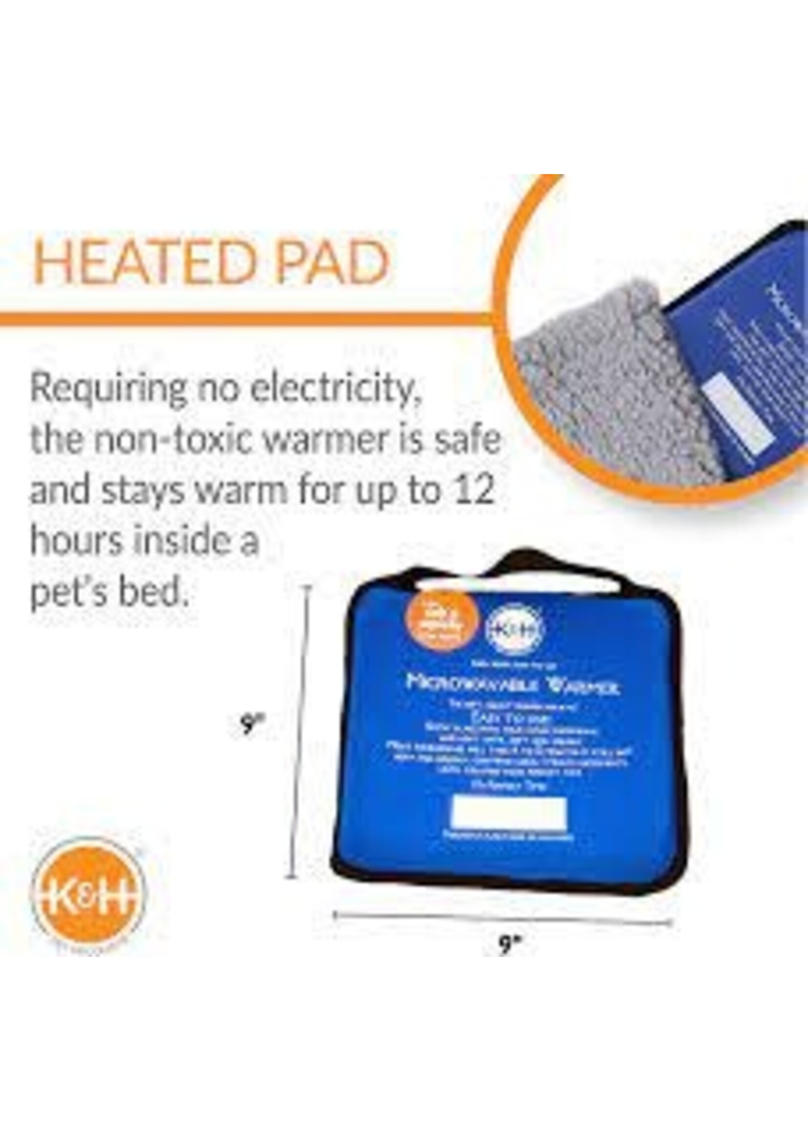 K&H Pet Products K&H Microwavable Pet Bed Warmer 9 x 9in