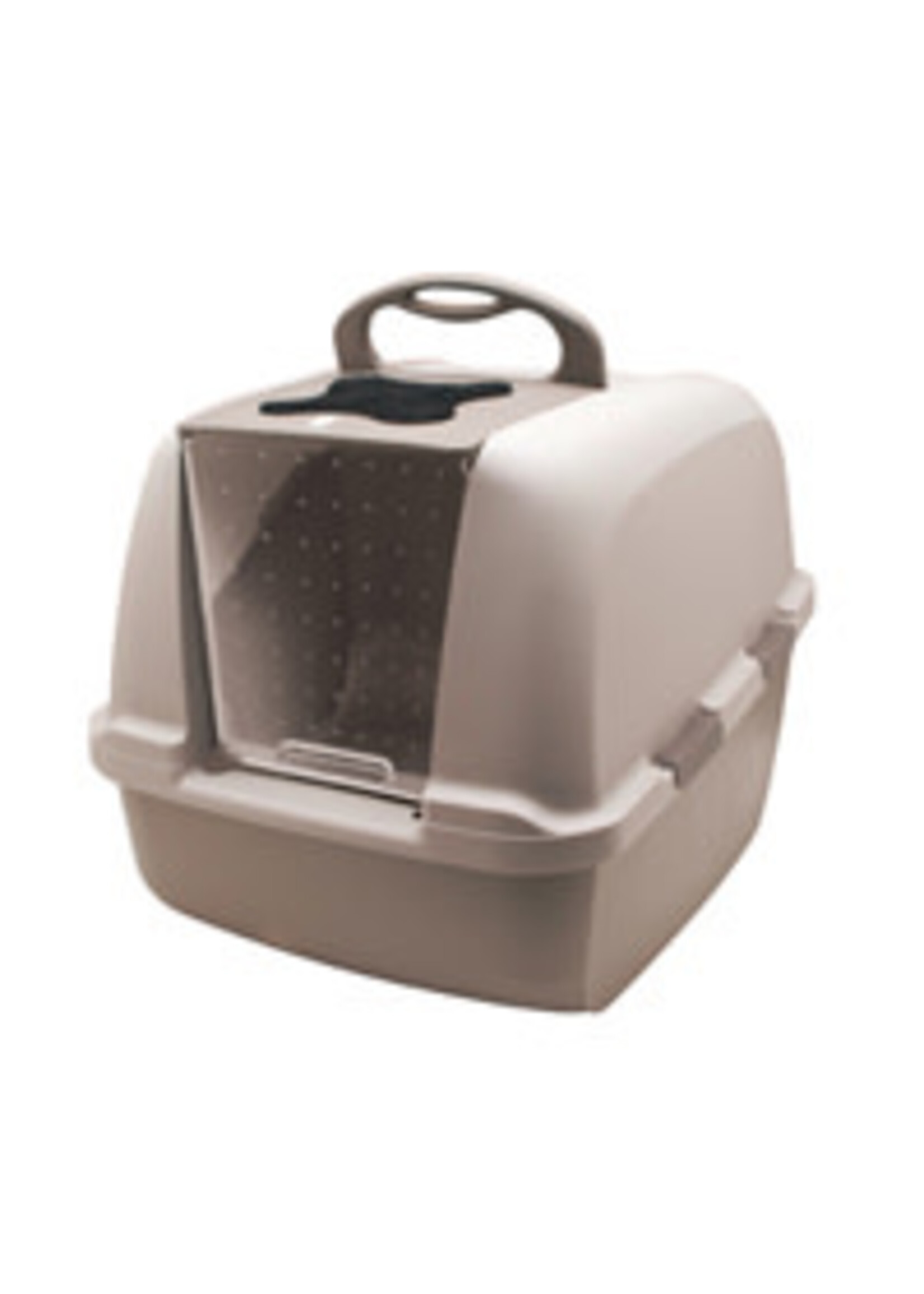 Catit Catit Jumbo Hooded Cat Pan Warm Gray 22.4x18.3x17"