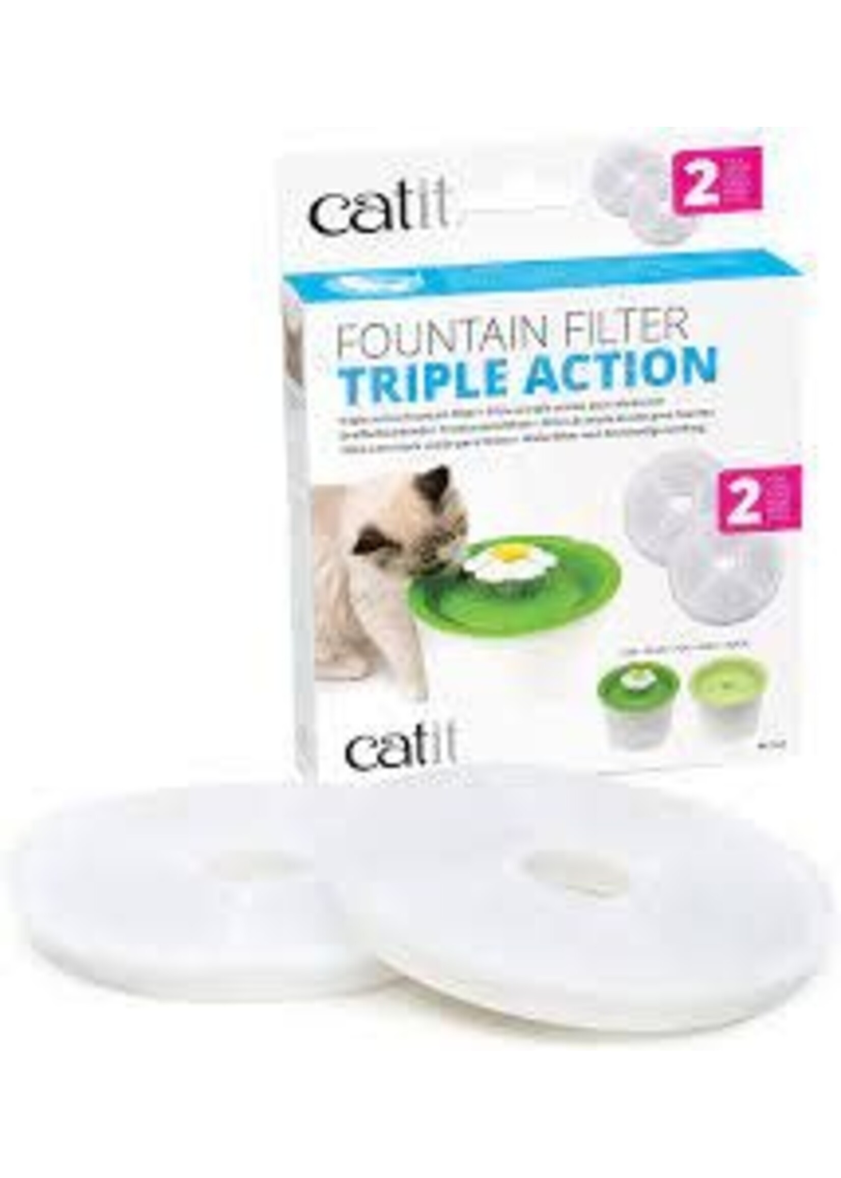 Catit Catit Triple Action Fountain Filter 2pack