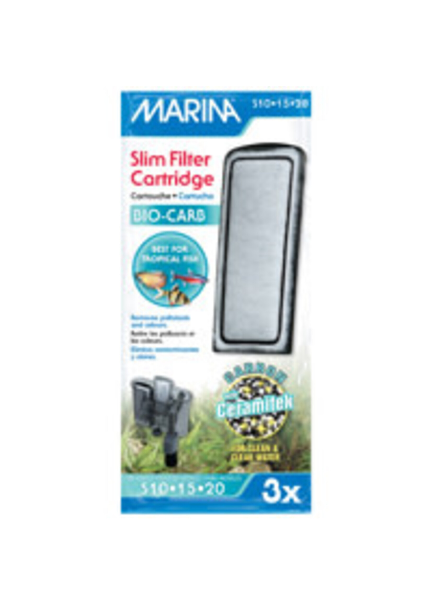 Marina Marina Bio Carb Cartridge for Slim Filters 3pack