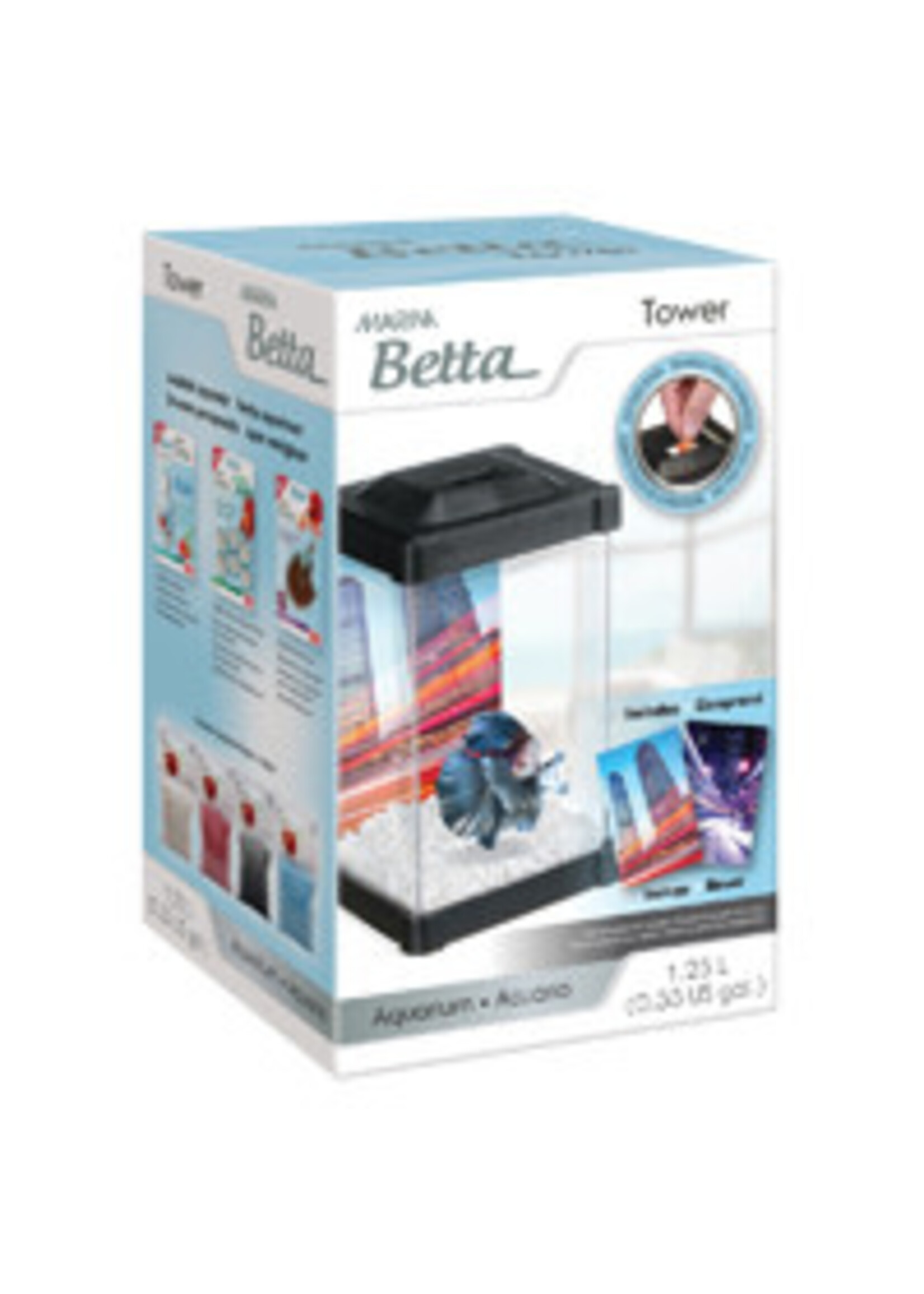 Marina Marina Betta Tower Aquarium 0.33 US Gal