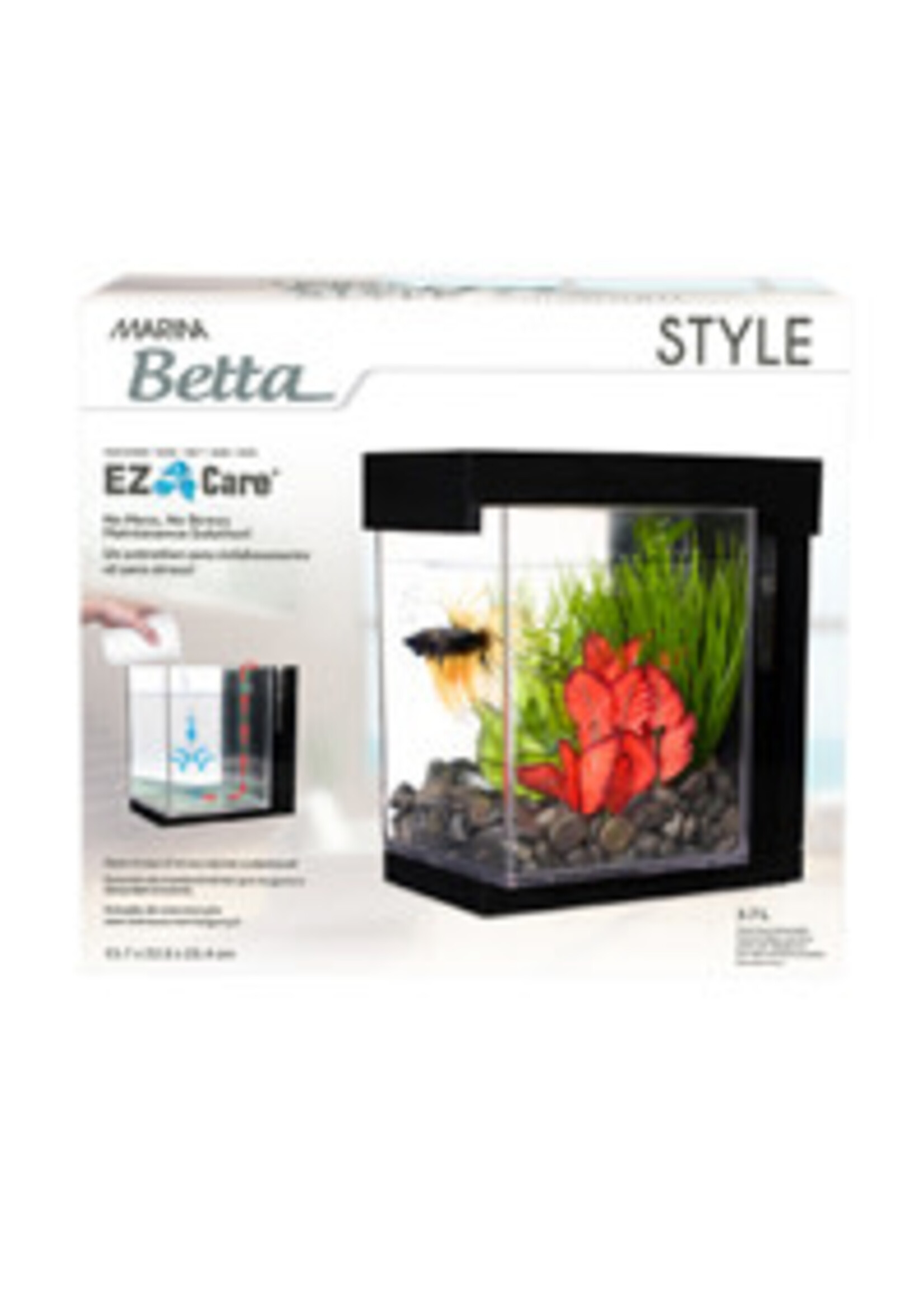 Marina Marina Betta Style Aquarium 1 US Gal Black