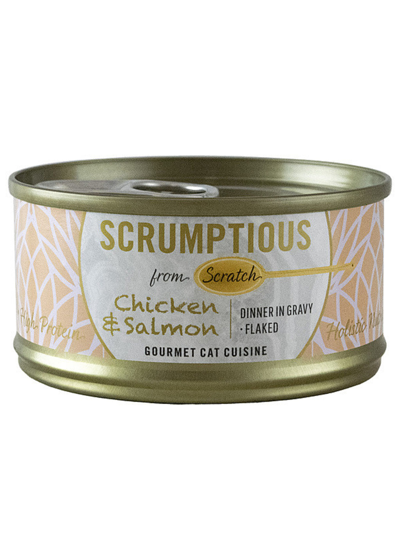 Scrumptious Scrumptious Cat Dinner in Gravy Flaked 2.8oz Chicken & Salmon