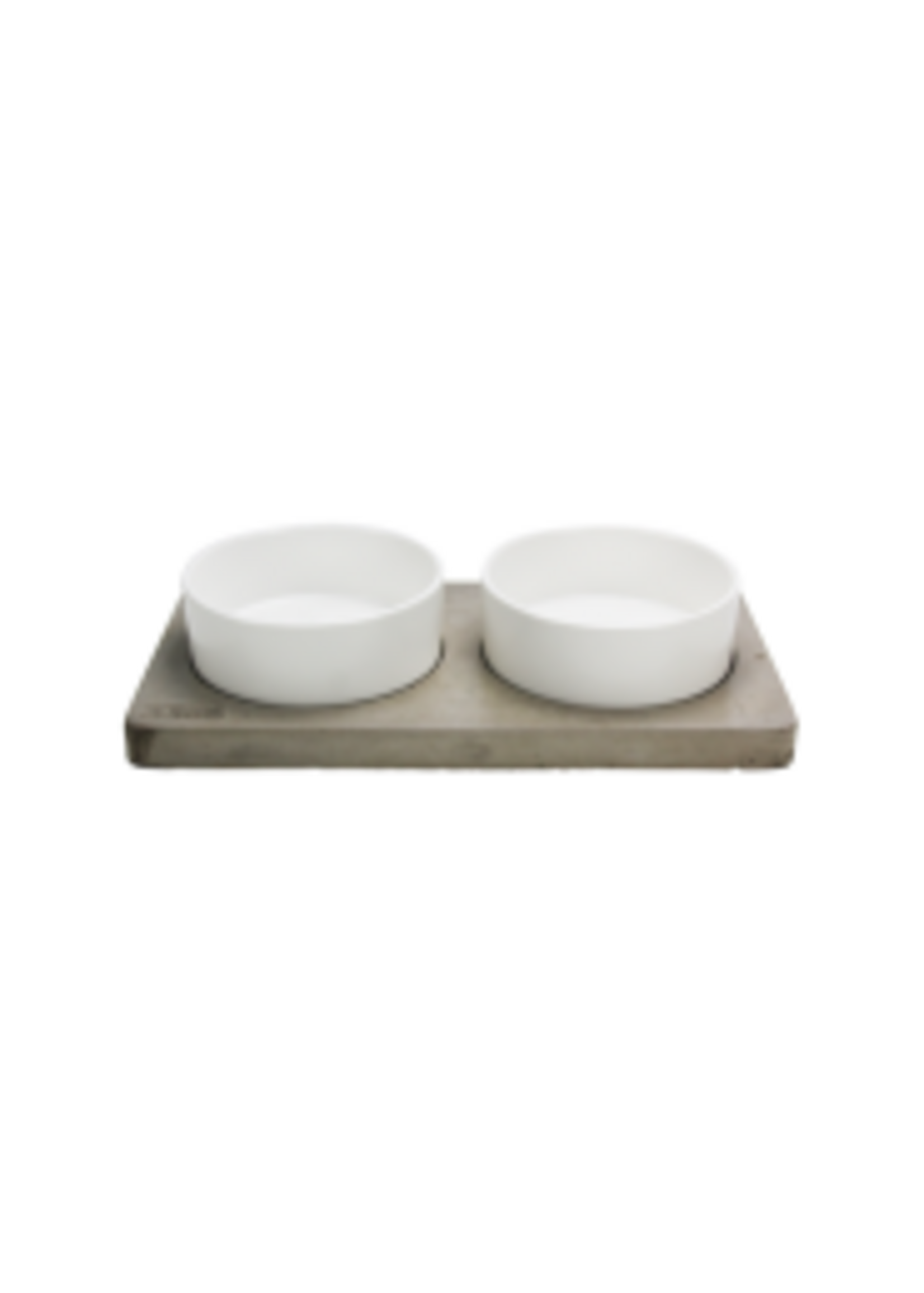 Be One Breed Be One Breed Concrete Diner w/Ceramic Bowls White