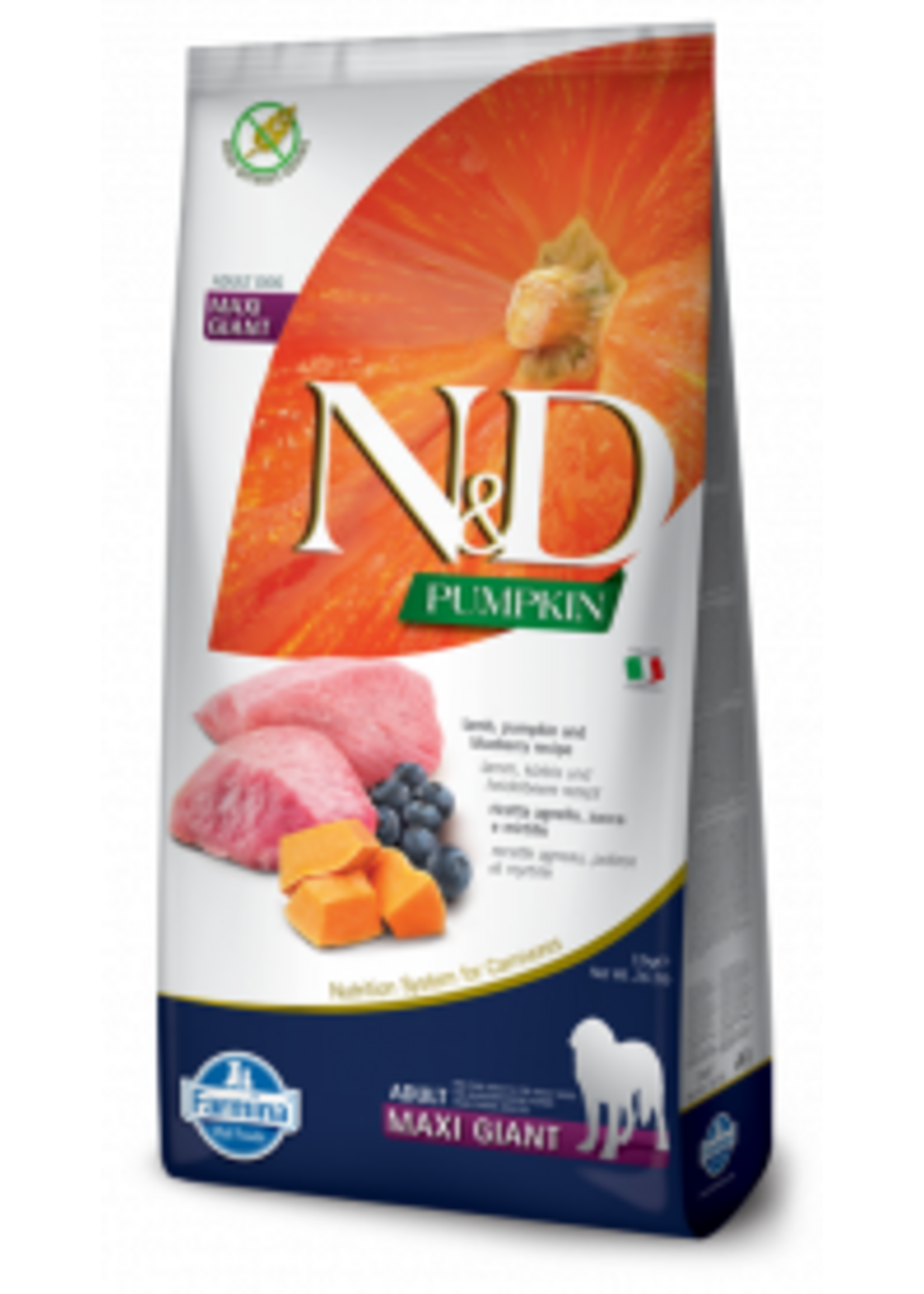 Farmina Farmina N&D Dog Pumpkin Lamb & Blueberry Maxi Giant 12kg
