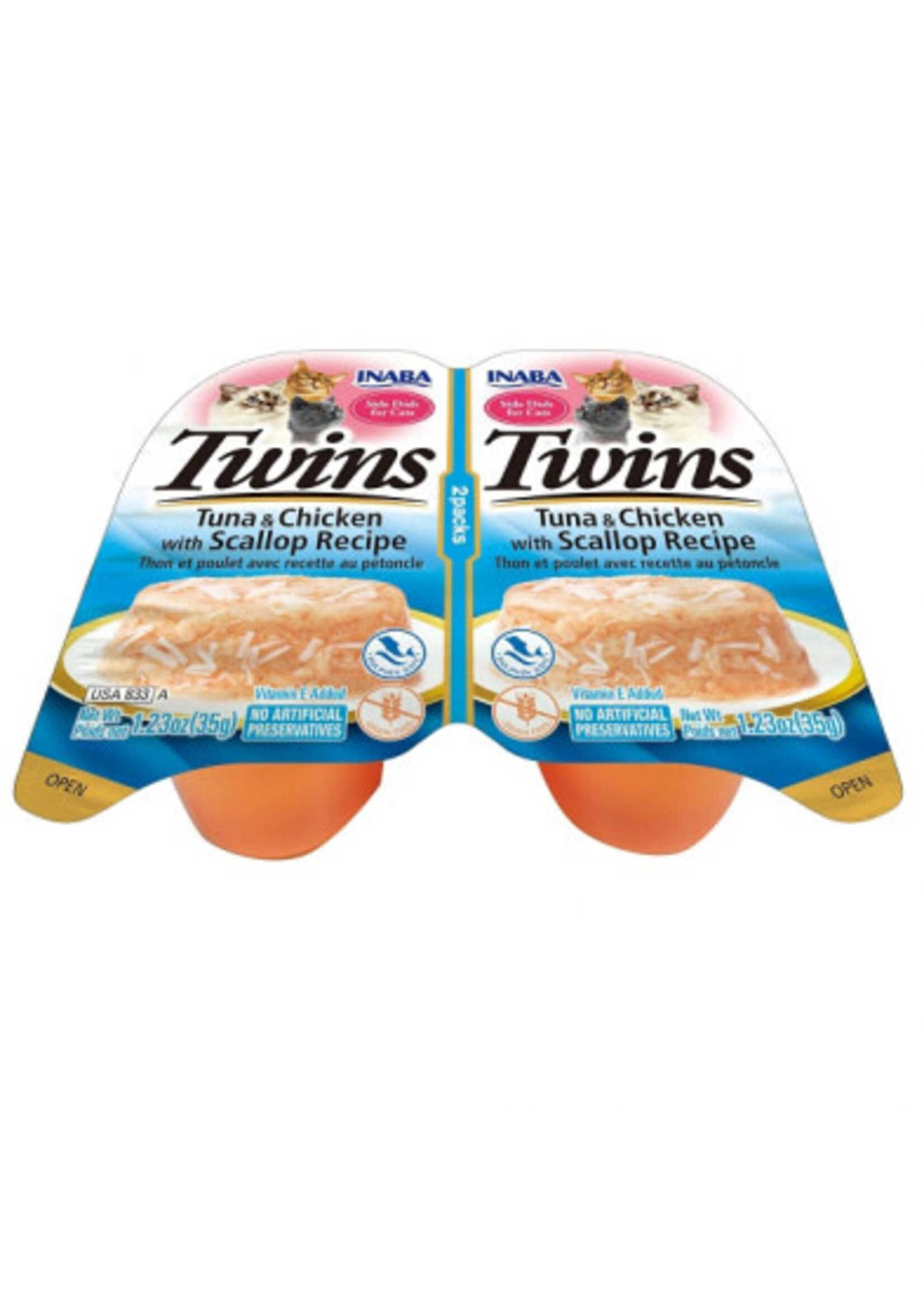 Inaba Inaba Cat Twin Cups Tuna/Chicken w/ Scallop 2pack 2.5oz