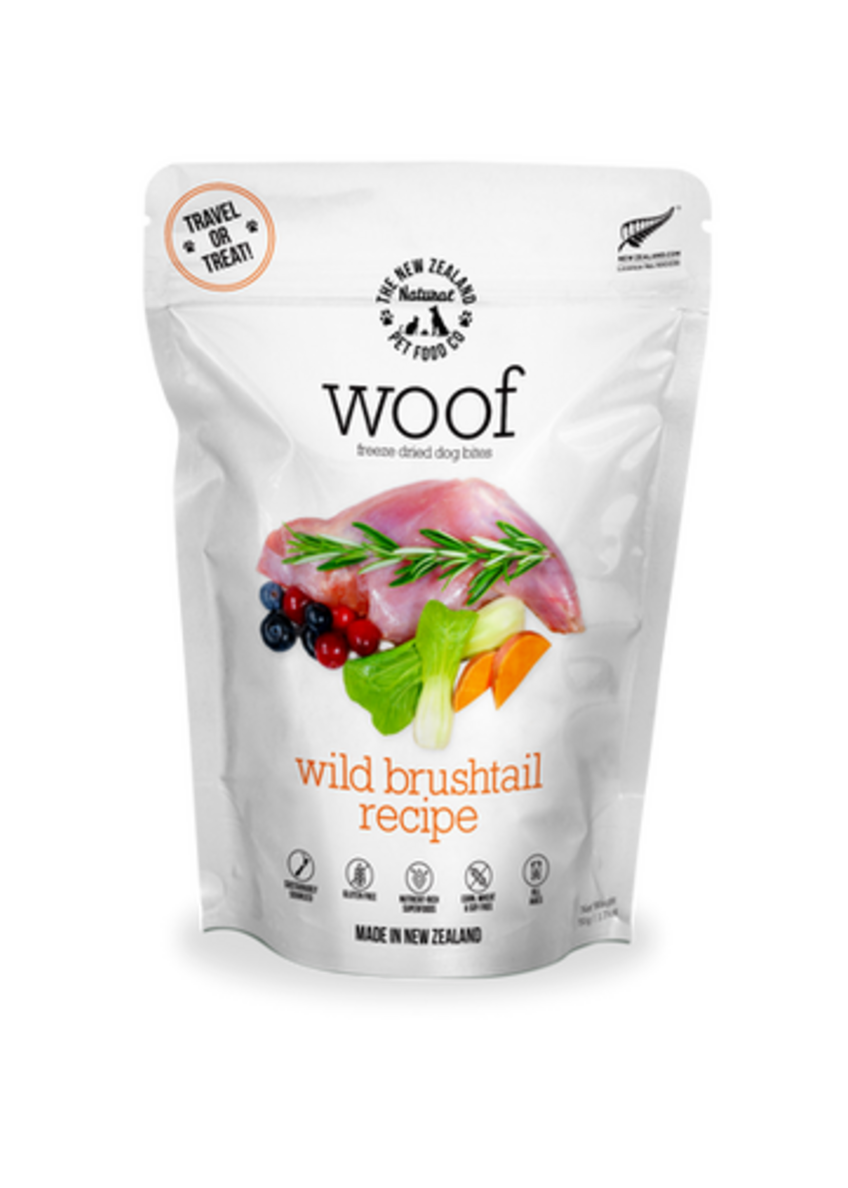 New Zealand Natural Pet Food Co NZ Natural Pet Food Co. Woof Wild Brushtail Freeze Dried Treats 50g