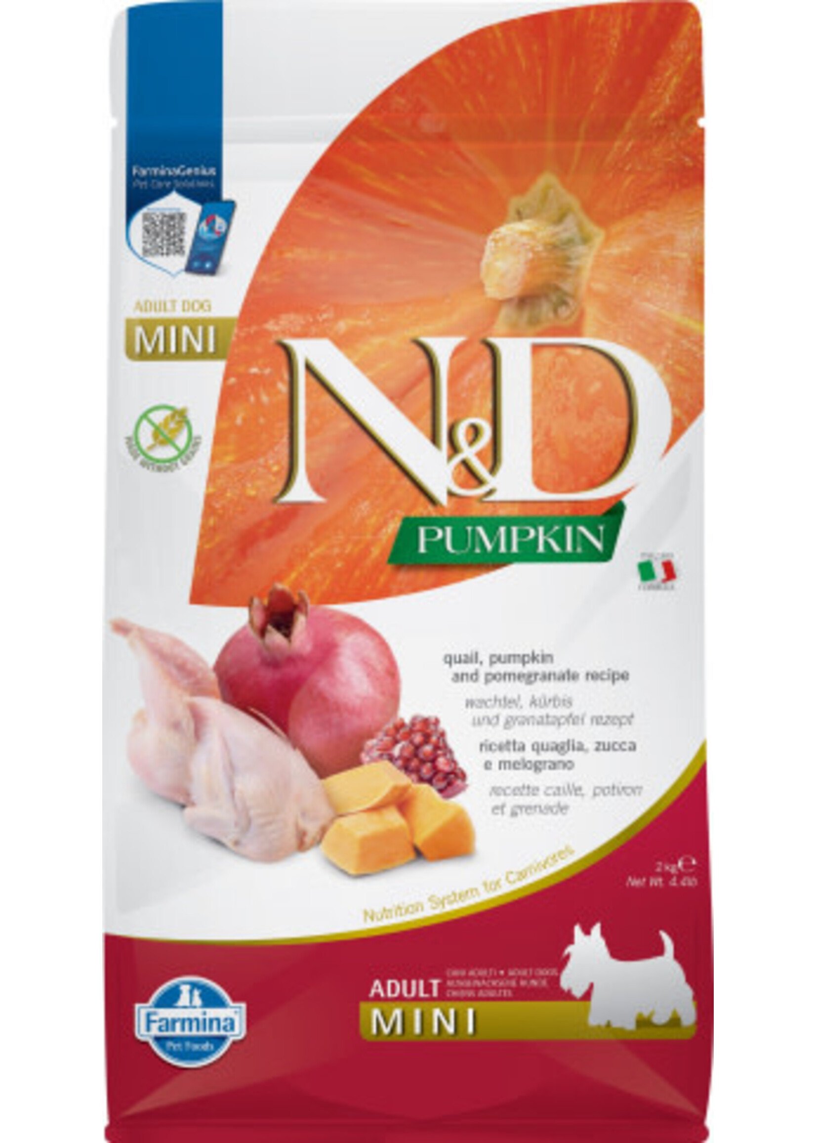 Farmina Farmina N&D PUMPKIN Dog Quail & Pomegranate Adult Mini 2kg