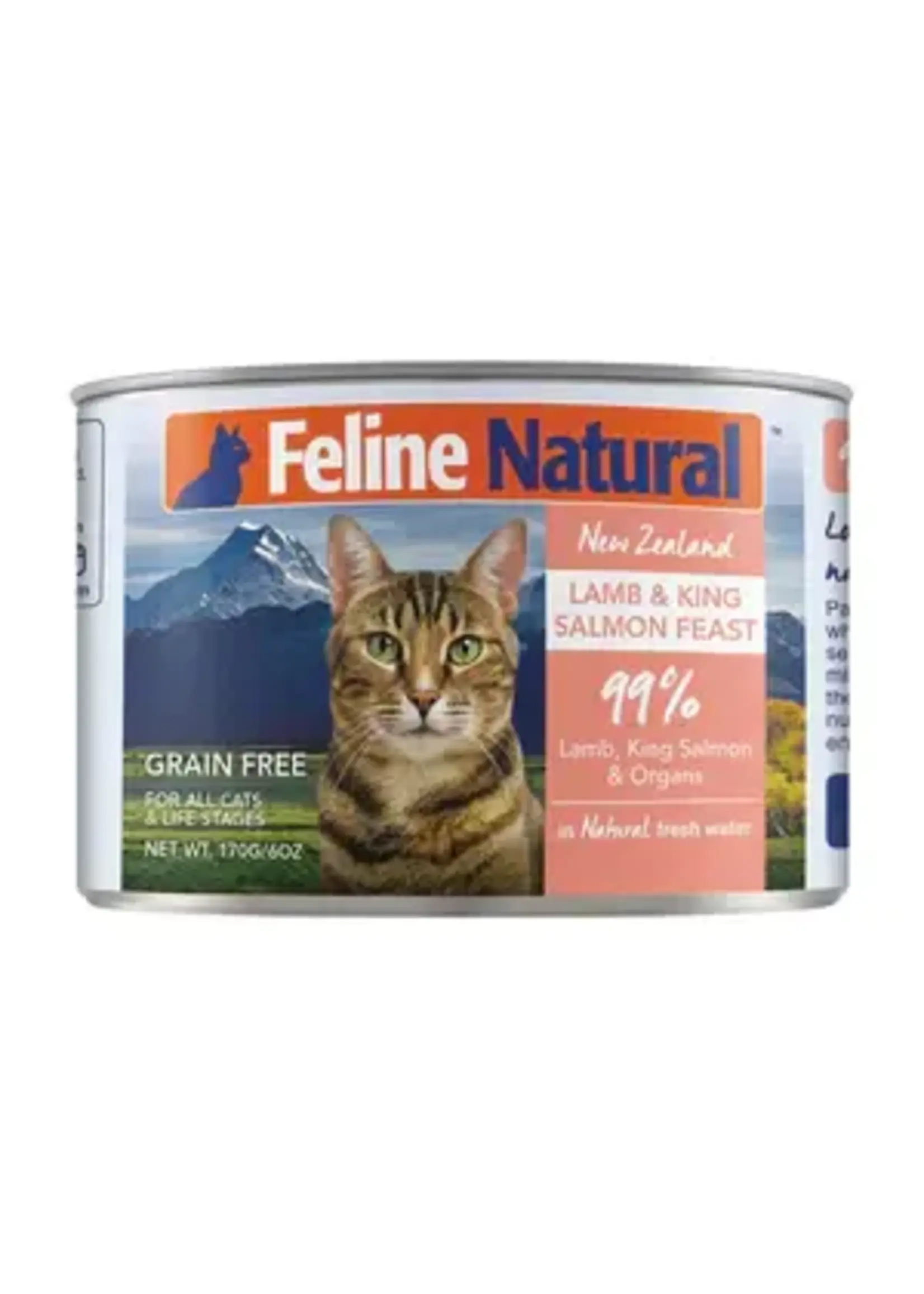 Feline Natural Feline Natural Can 170g / 6oz case of 12 Lamb & Salmon single