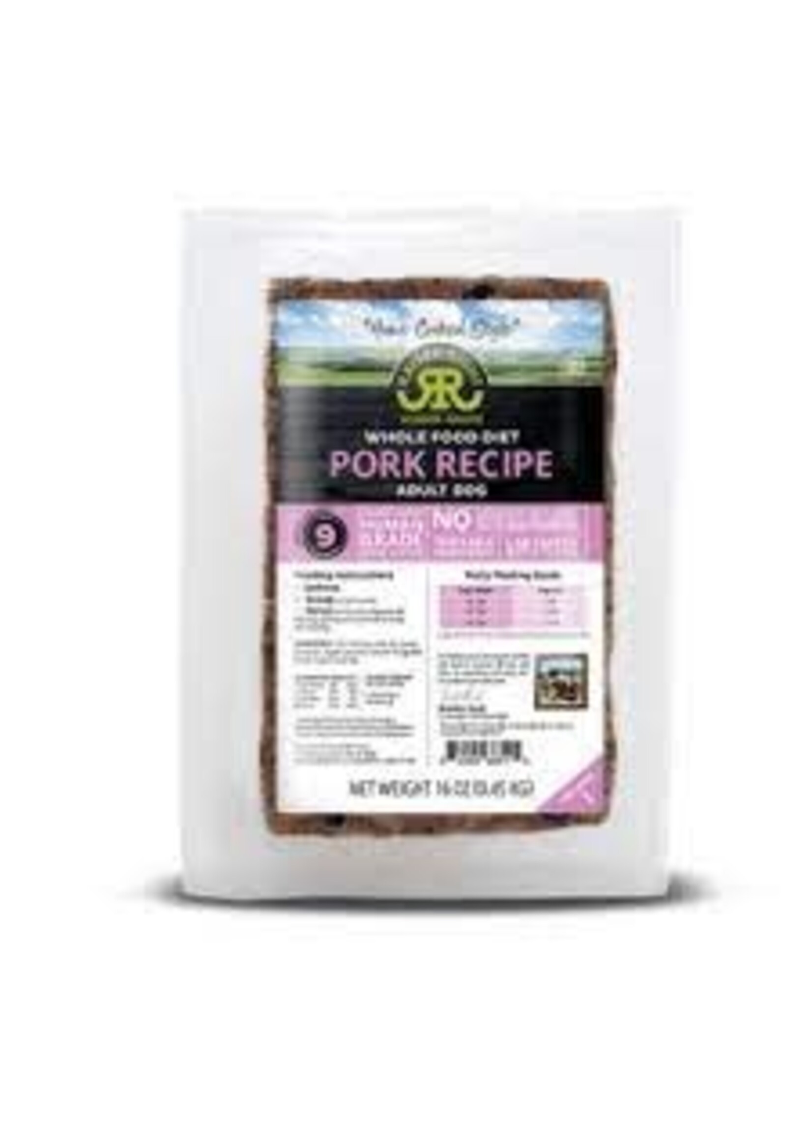 Raised Right Raised Right Adult Dog Recipe 16oz Pork