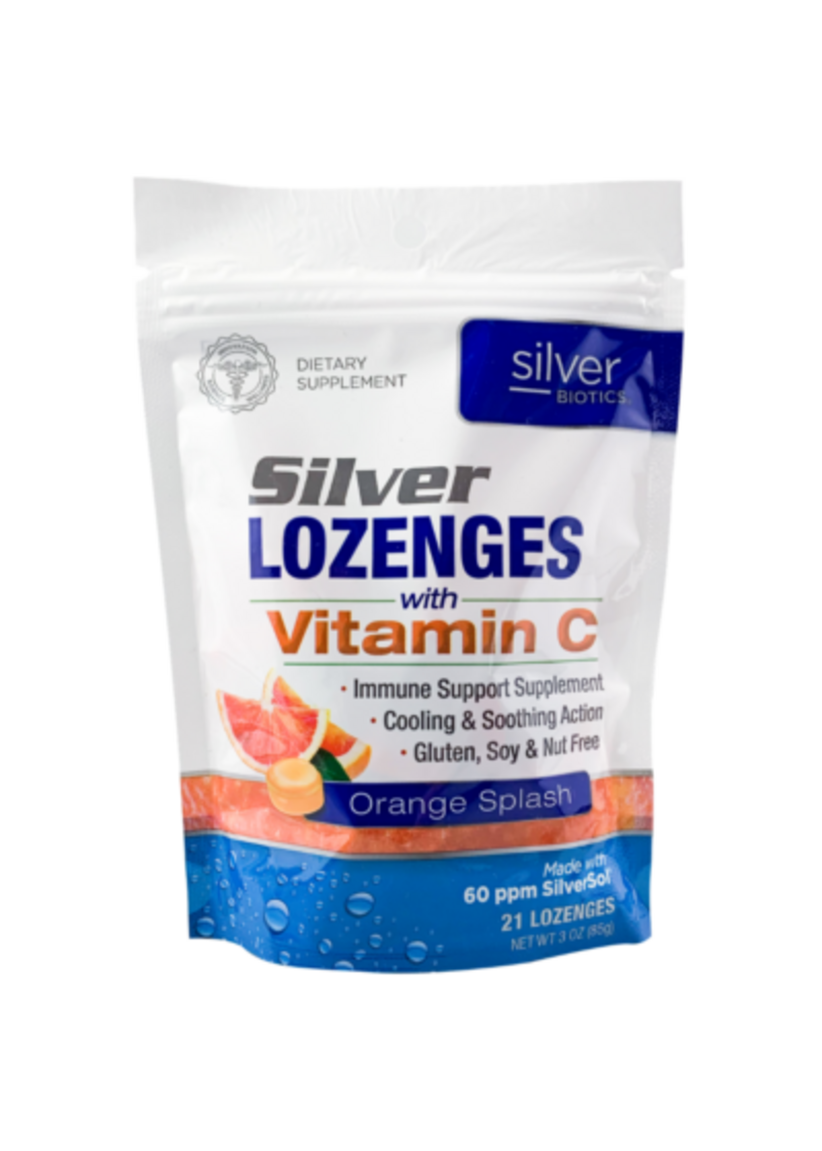 American Biotech Labs Silver Biotics Silver Lozenges Orange Splash 21ct