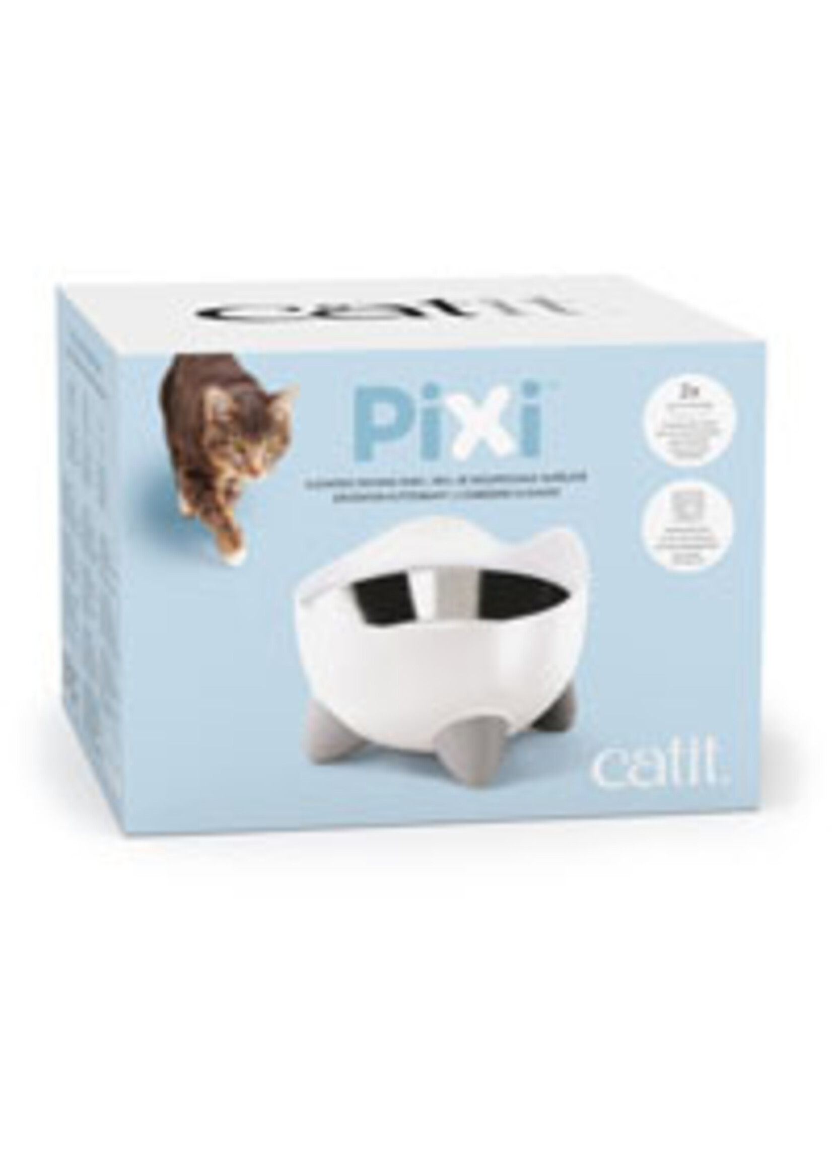 Catit Catit PIXI Stainless Steel Elevated Feeding Dish White 200ml